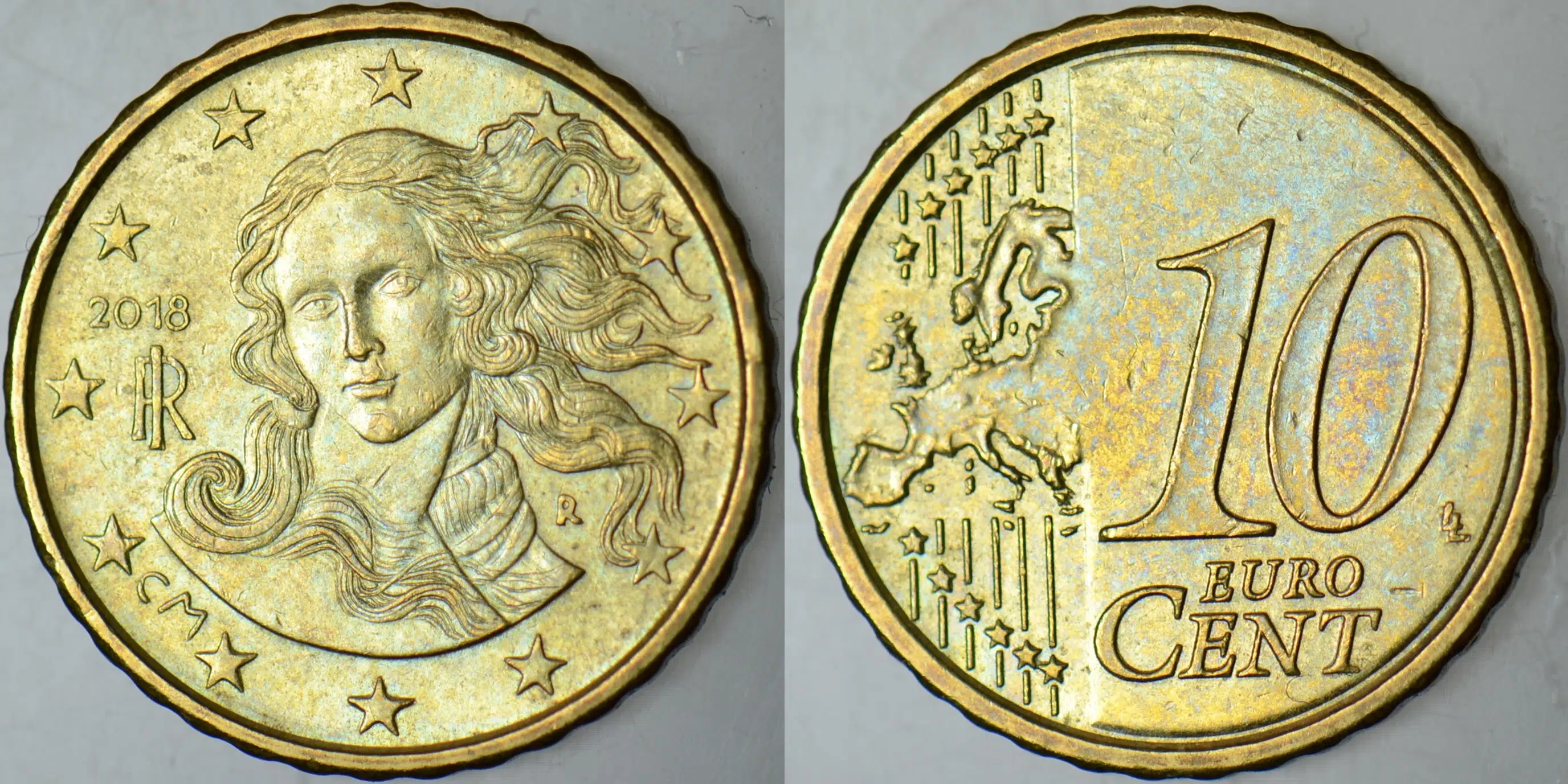 İTALYA 10 EURO CENT 2018 BOTİCELLİ-VENÜS TEMALI.
