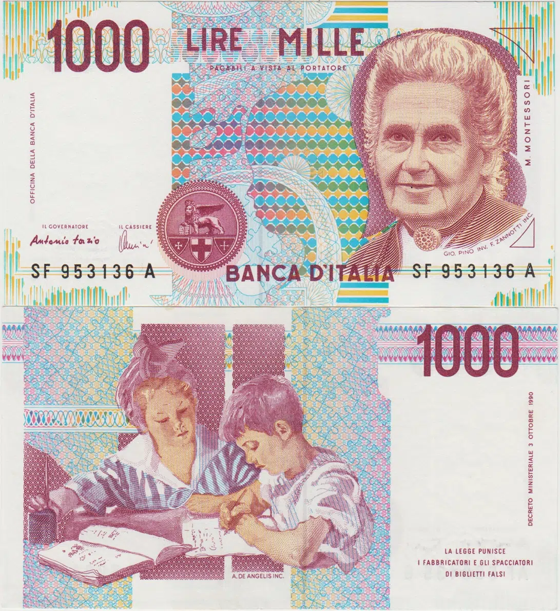 İTALYA 1000 LİRET 1990 ÇİL(-)