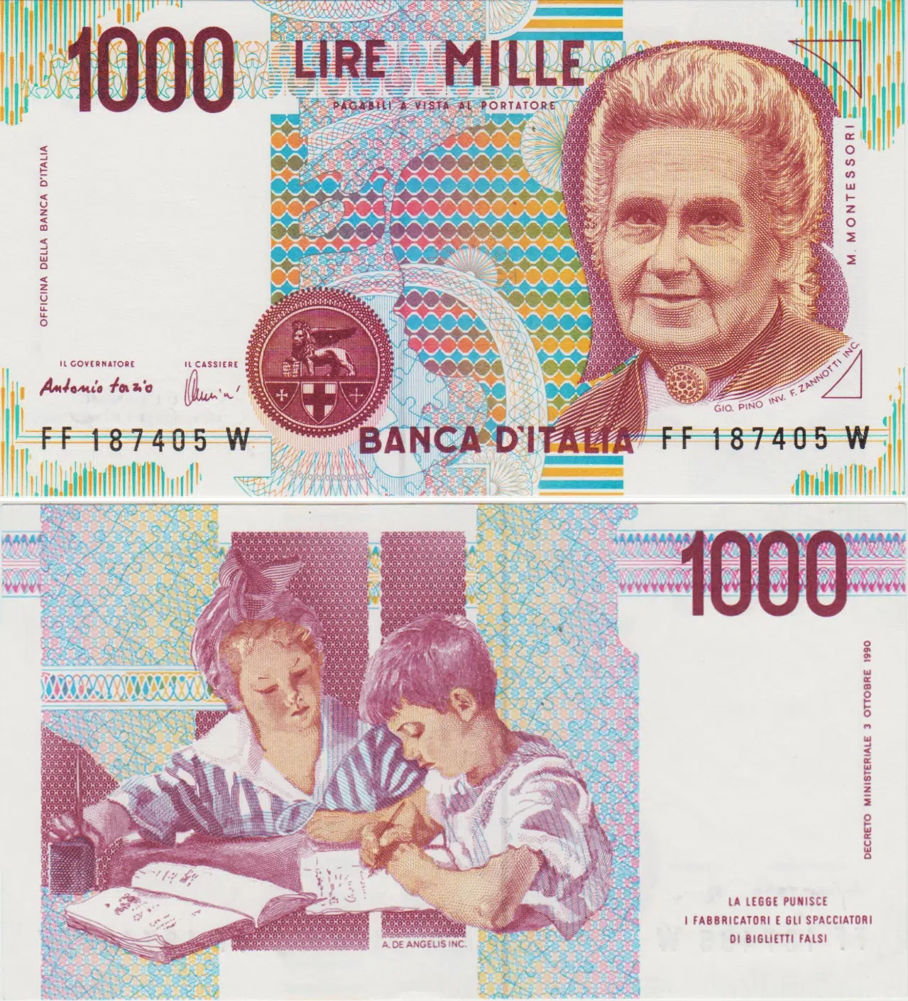 İTALYA 1000 LİRET 1990 ÇİL KONDİSYON.