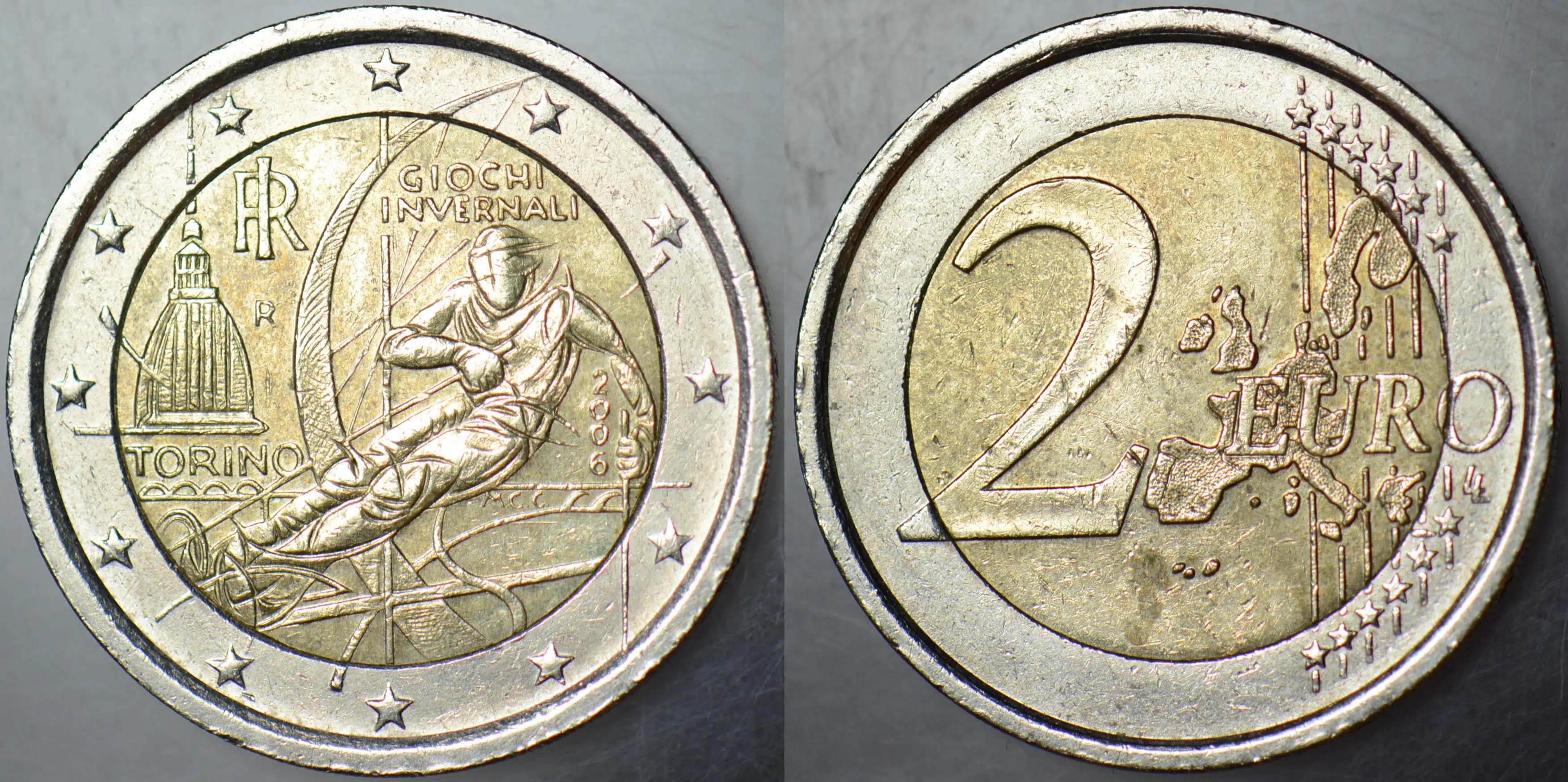 İTALYA 2 EURO 2006 HATIRA-KIŞ OLİMPİYATLARI-TORİNO.