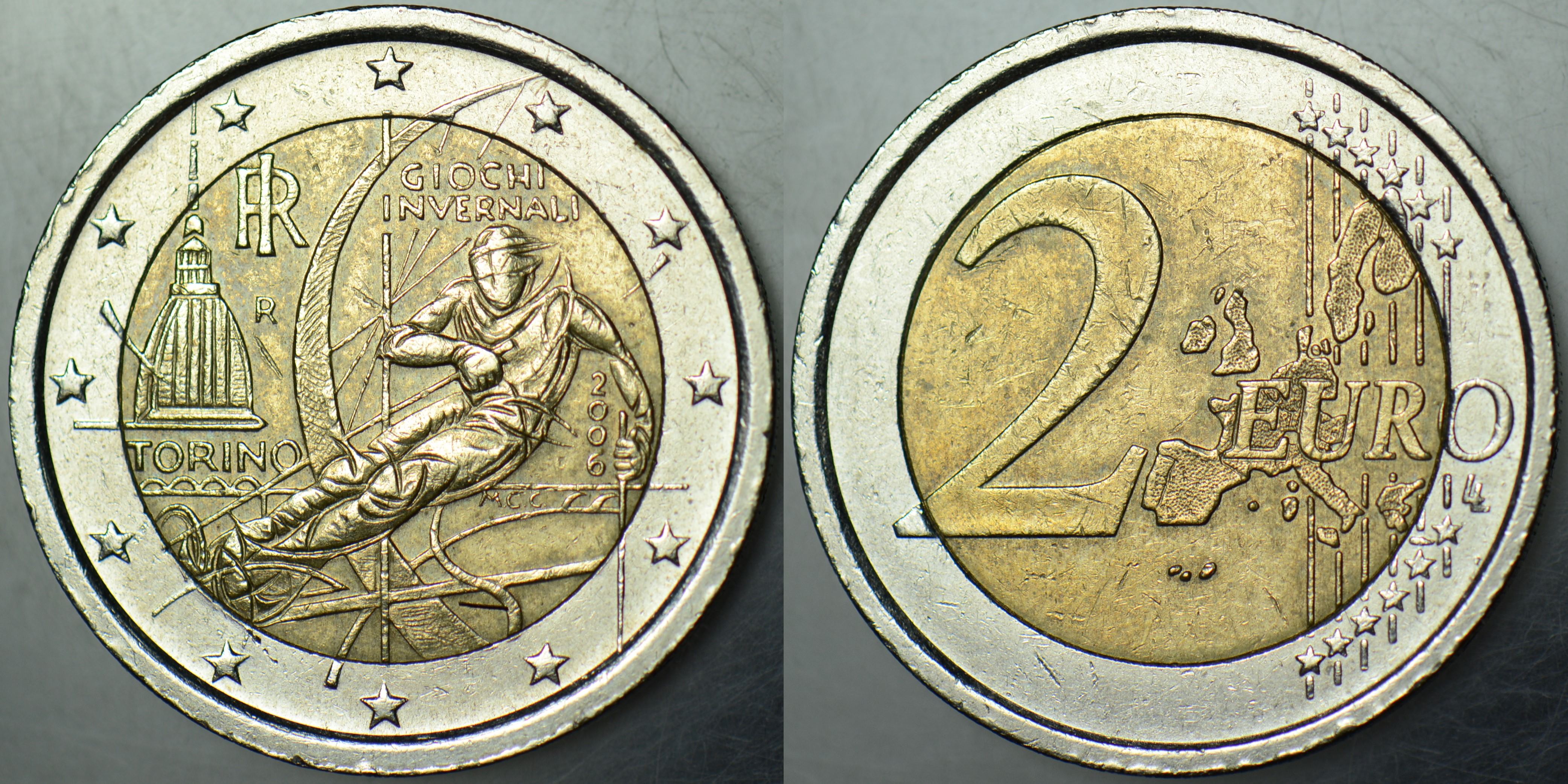 İTALYAYA 2 EURO 2006 SİRKÜLASYON HATIRA-KIŞ OLİMPİYATLARI-TORİNO.