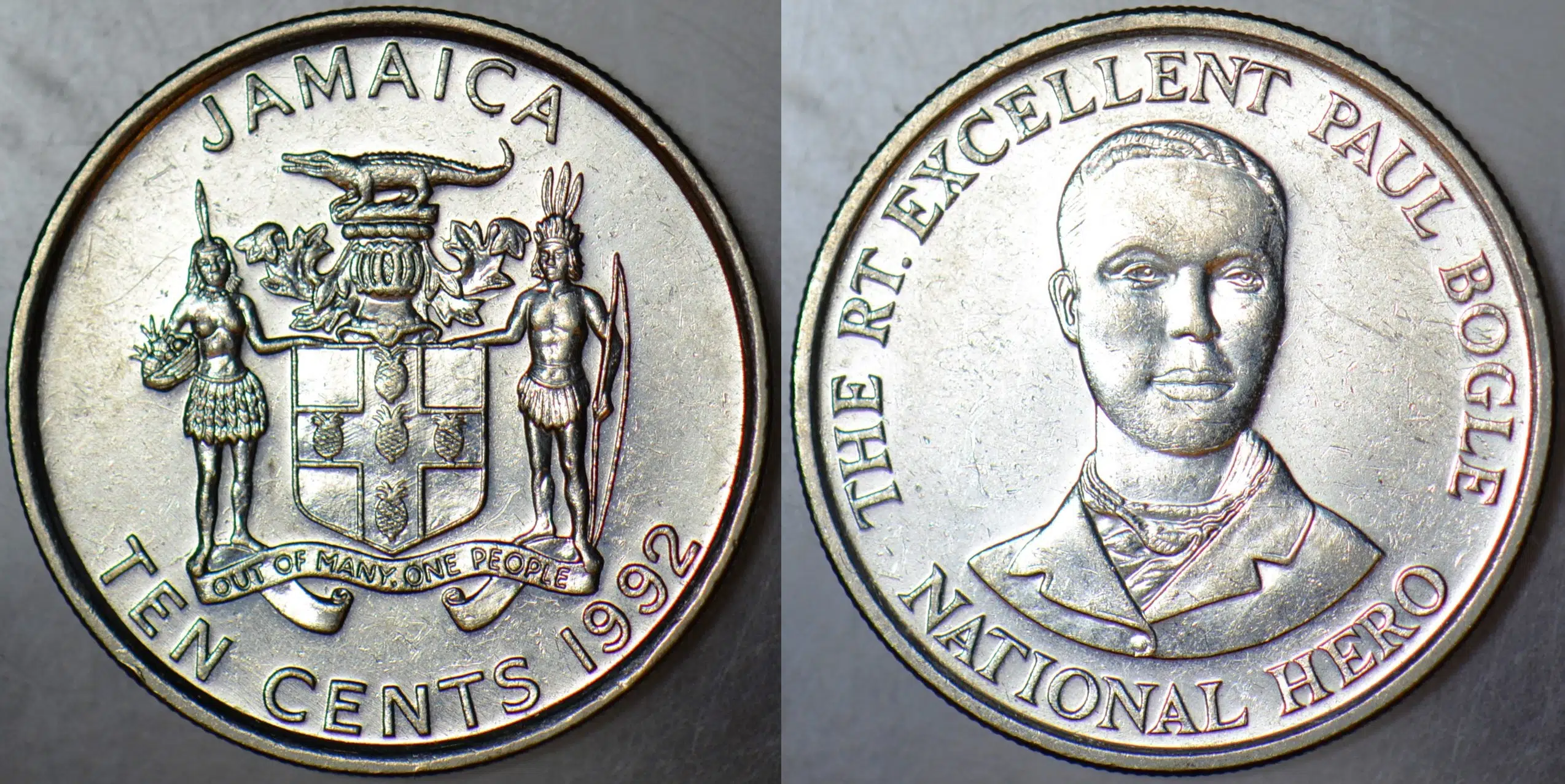 JAMAİKA 10 CENT 1992.