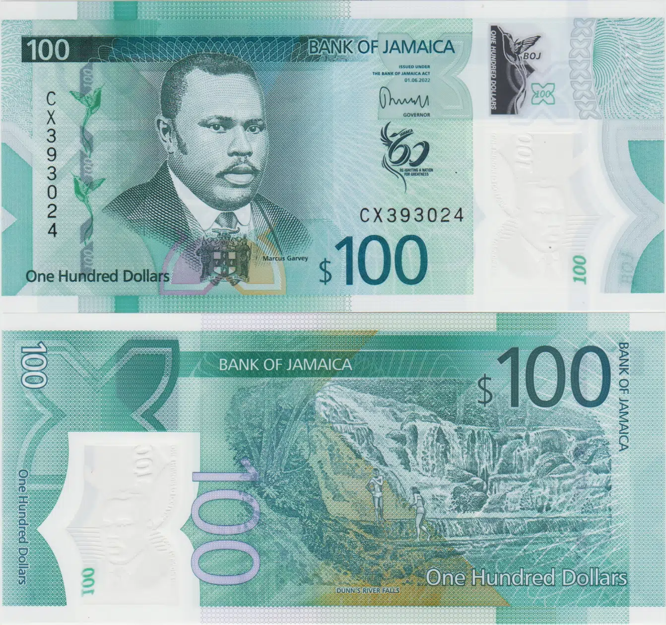 JAMAİKA 100 DOLAR 2022 POLYMER ÇİL.