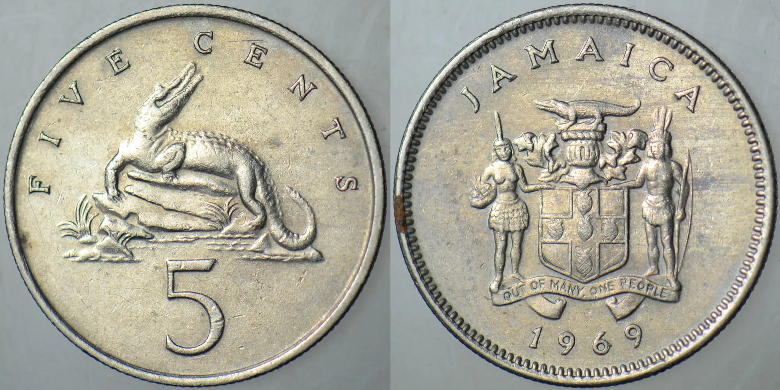 JAMAİKA 5 CENT 1969.