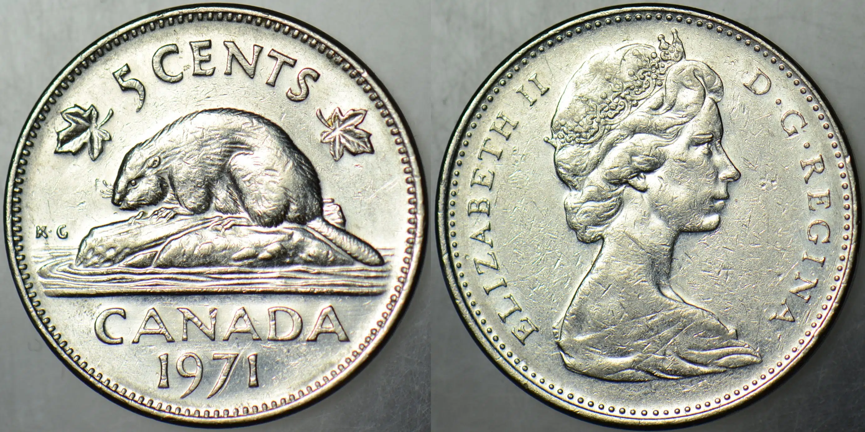 KANADA 5 CENT 1971 KRALİÇE II. ELİZABETH 21,2 mm.