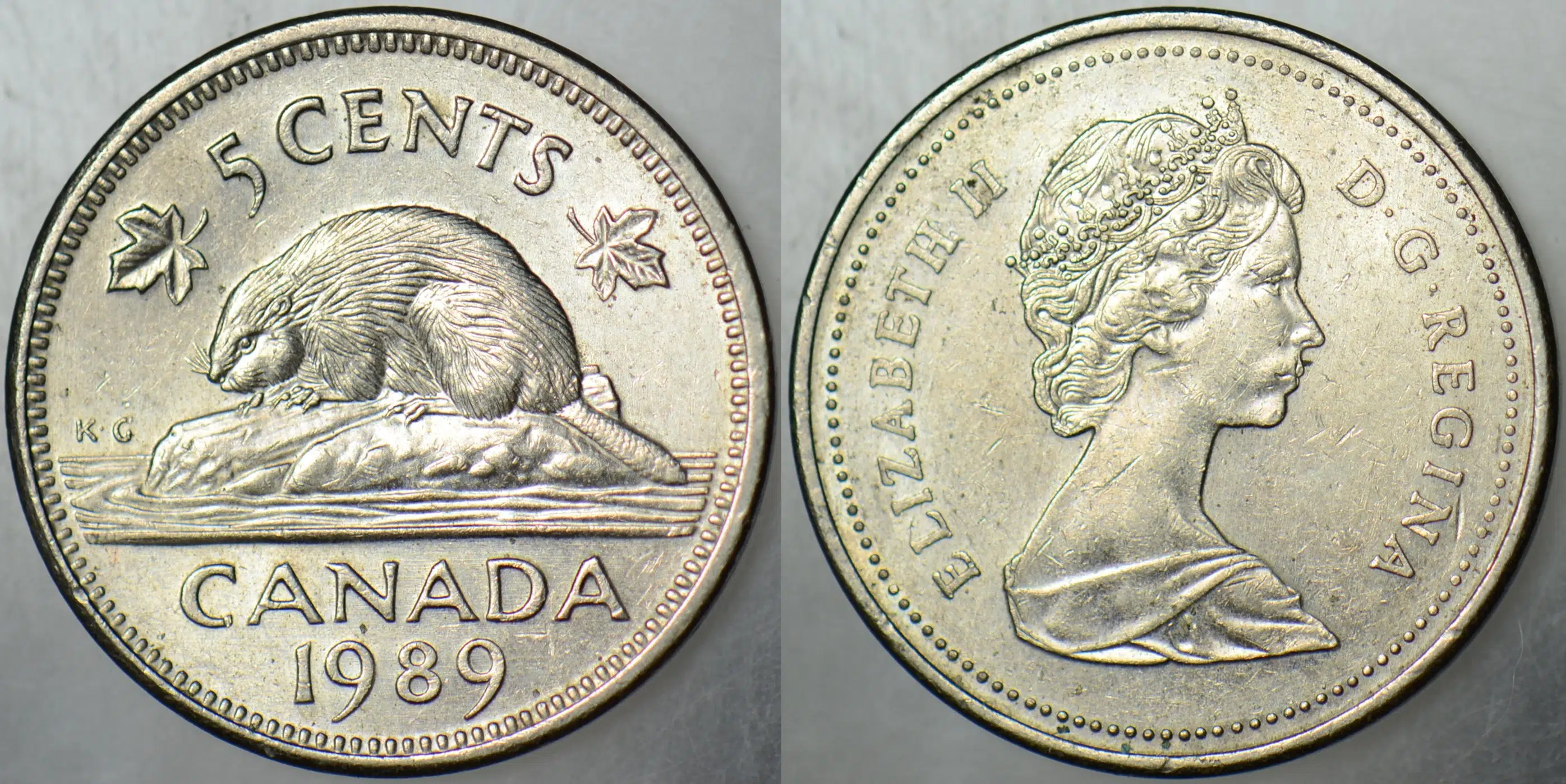 KANADA 5 CENT 1989 KRALİÇE II. ELİZABETH 21,2 mm.