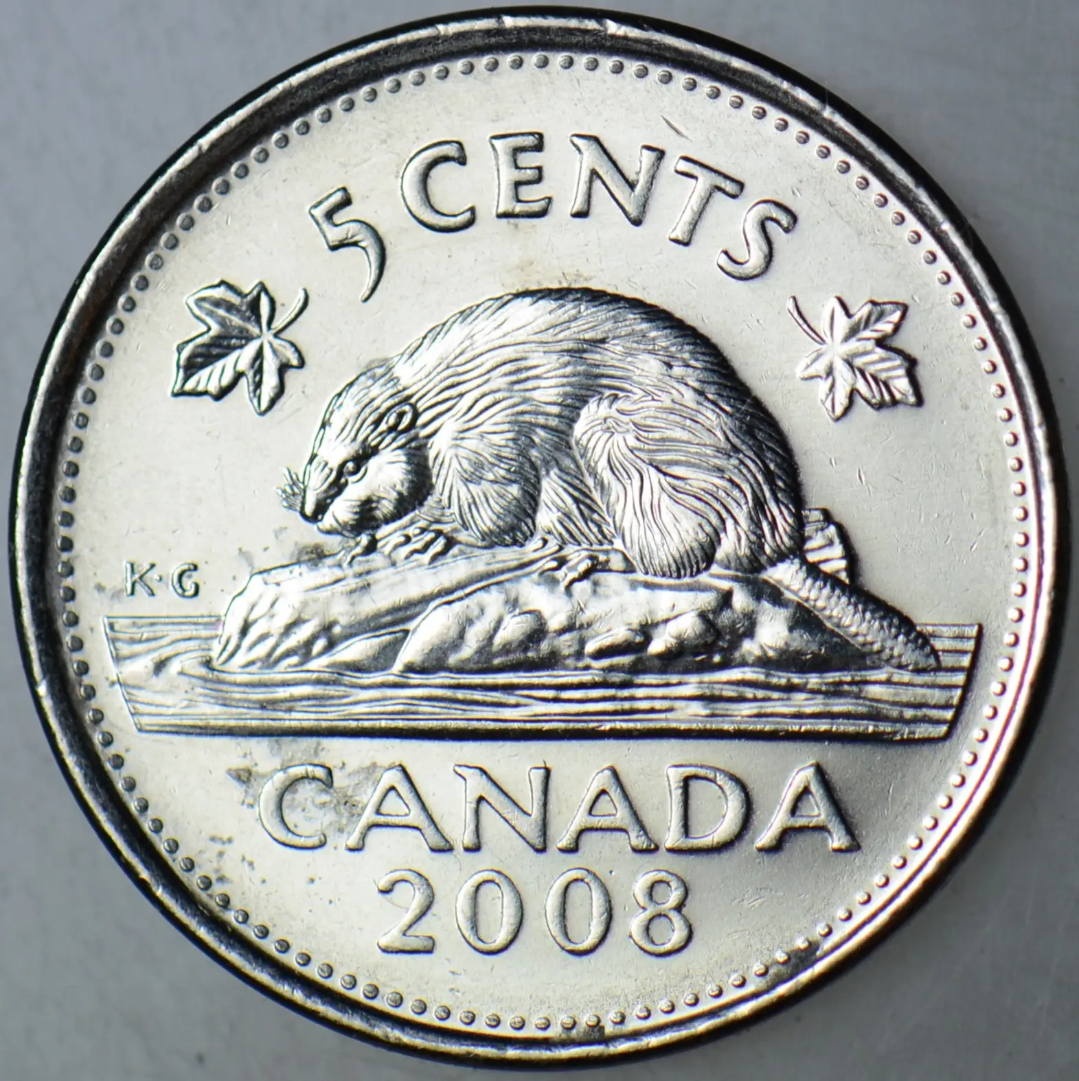 KANADA 5 CENT 2008 KRALİÇE II. ELİZABETH 21,2 mm. ÇİLALTI.