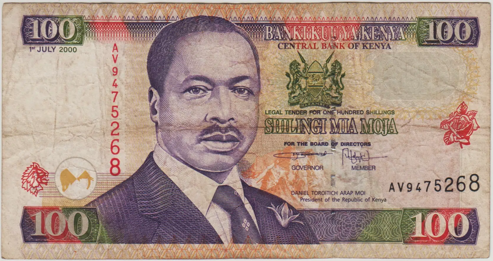 KENYA 100 ŞİLİN 2000 TEMİZ+