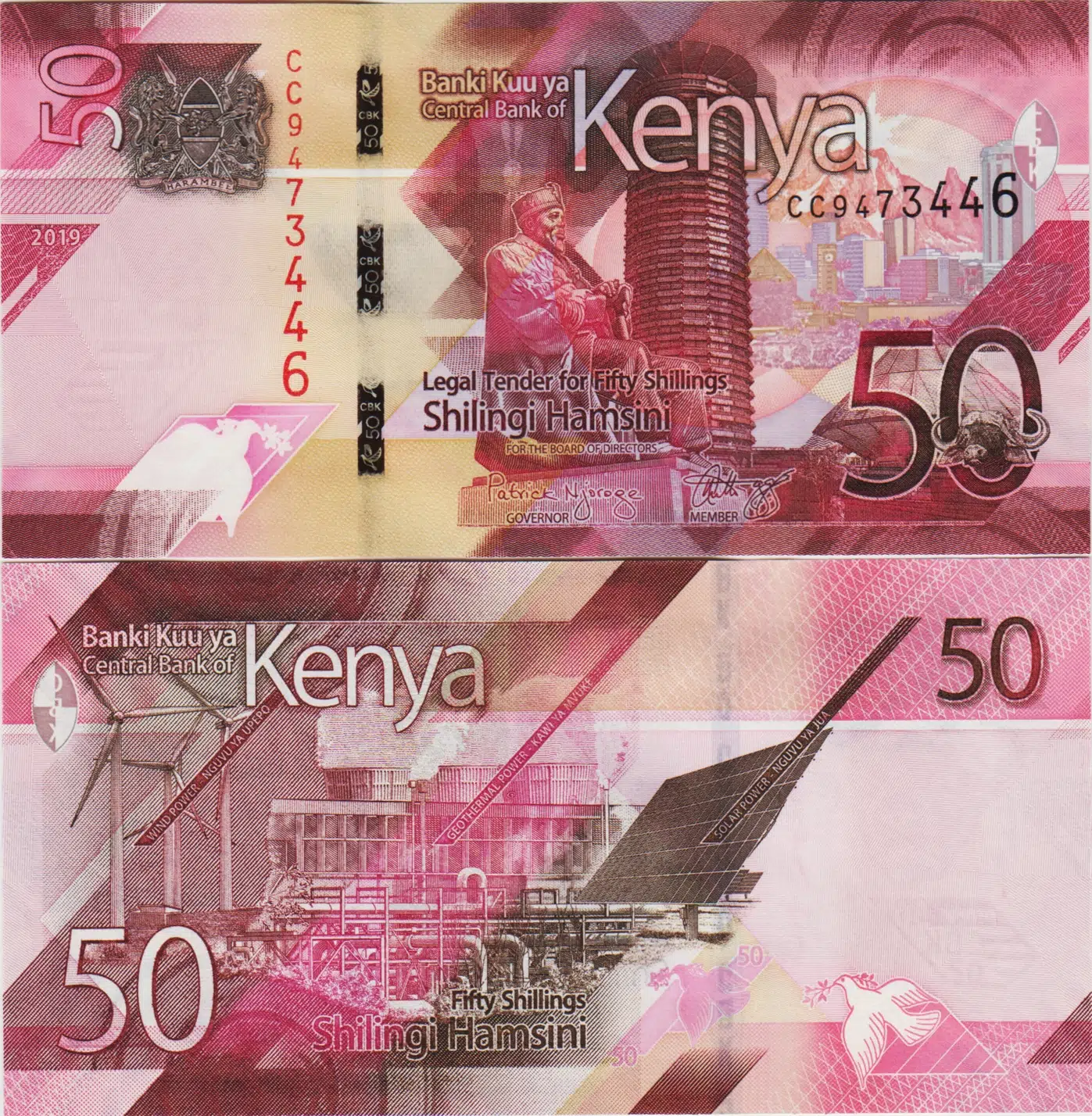 KENYA 50 ŞİLİN 2019 ÇİL KONDİSYON.