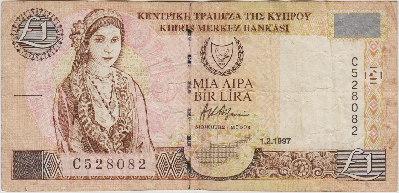KIBRIS 1 POUND 1997 ÇOK TEMİZ(-)