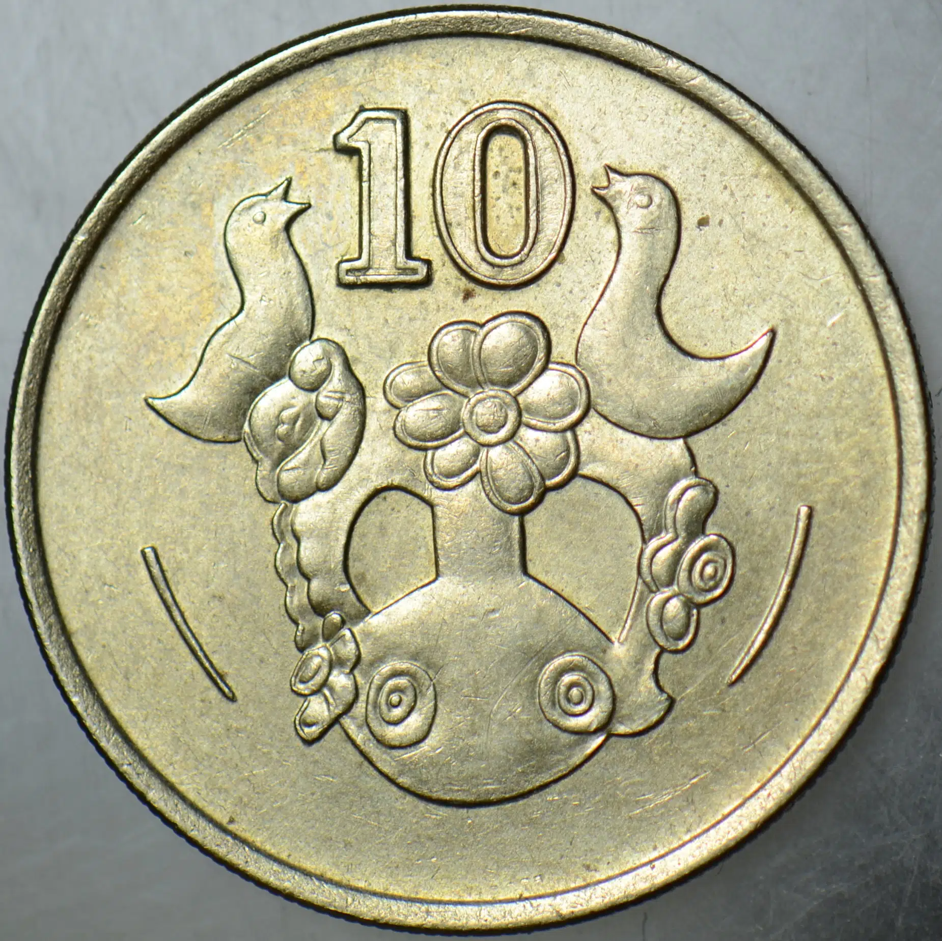 KIBRIS 10 CENT 1991.