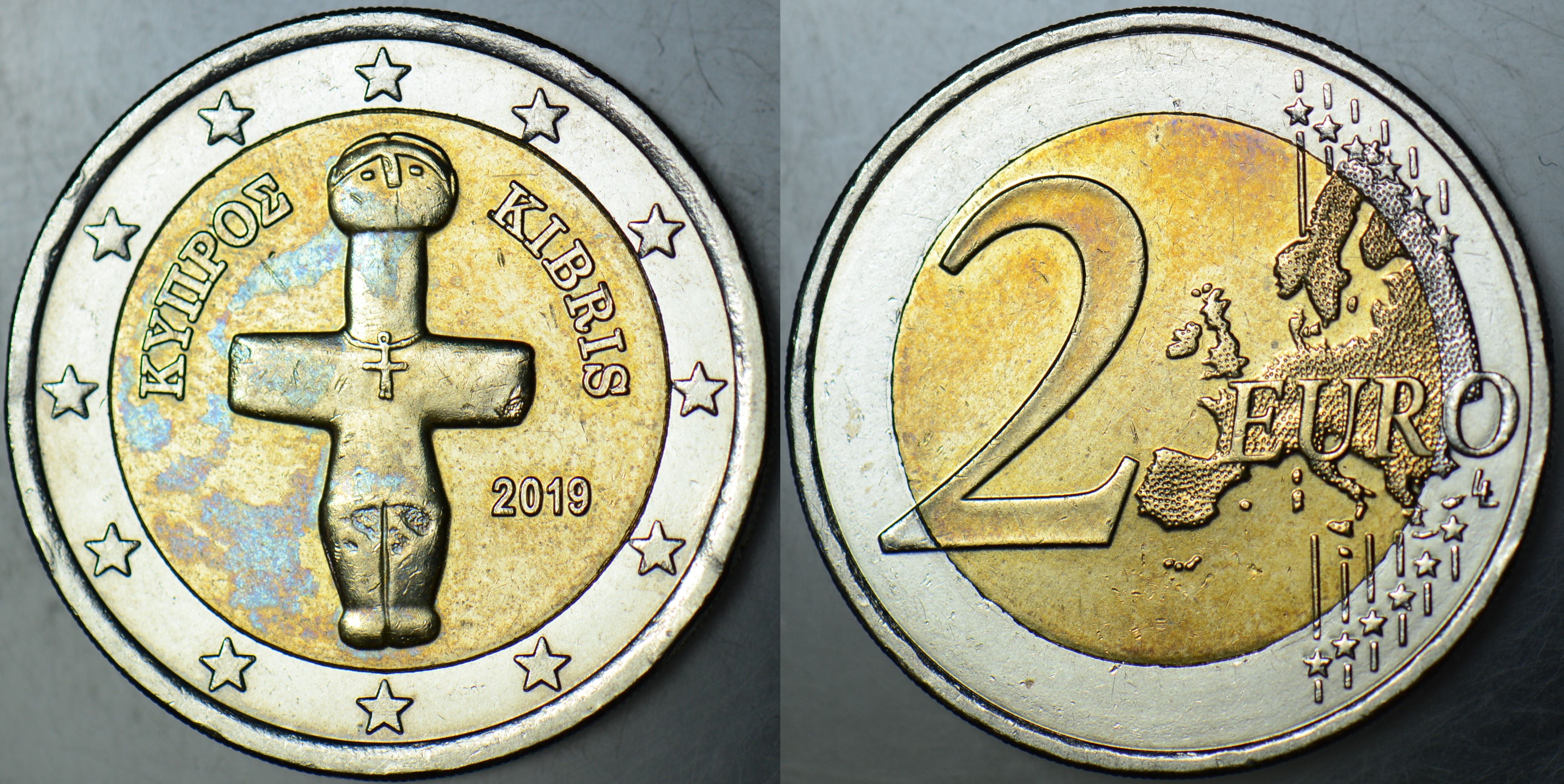 KIBRIS 2 EURO 2019 PAPHOS BAKIR ÇAĞI İDOLÜ TEMALI. ÇİLALTI