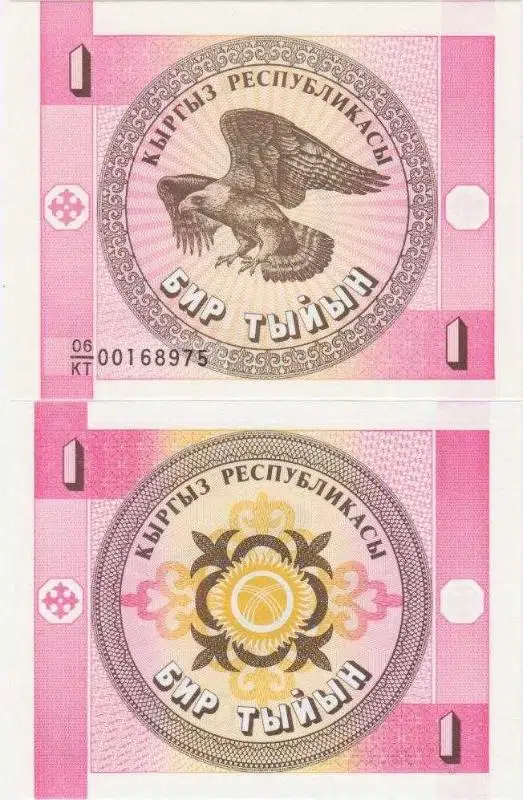 KIRGIZİSTAN 1 TİGİN 1993 ÇİL KONDİSYON.