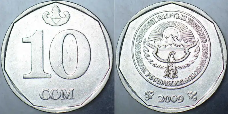 KIRGIZİSTAN 10 SOM 2009.