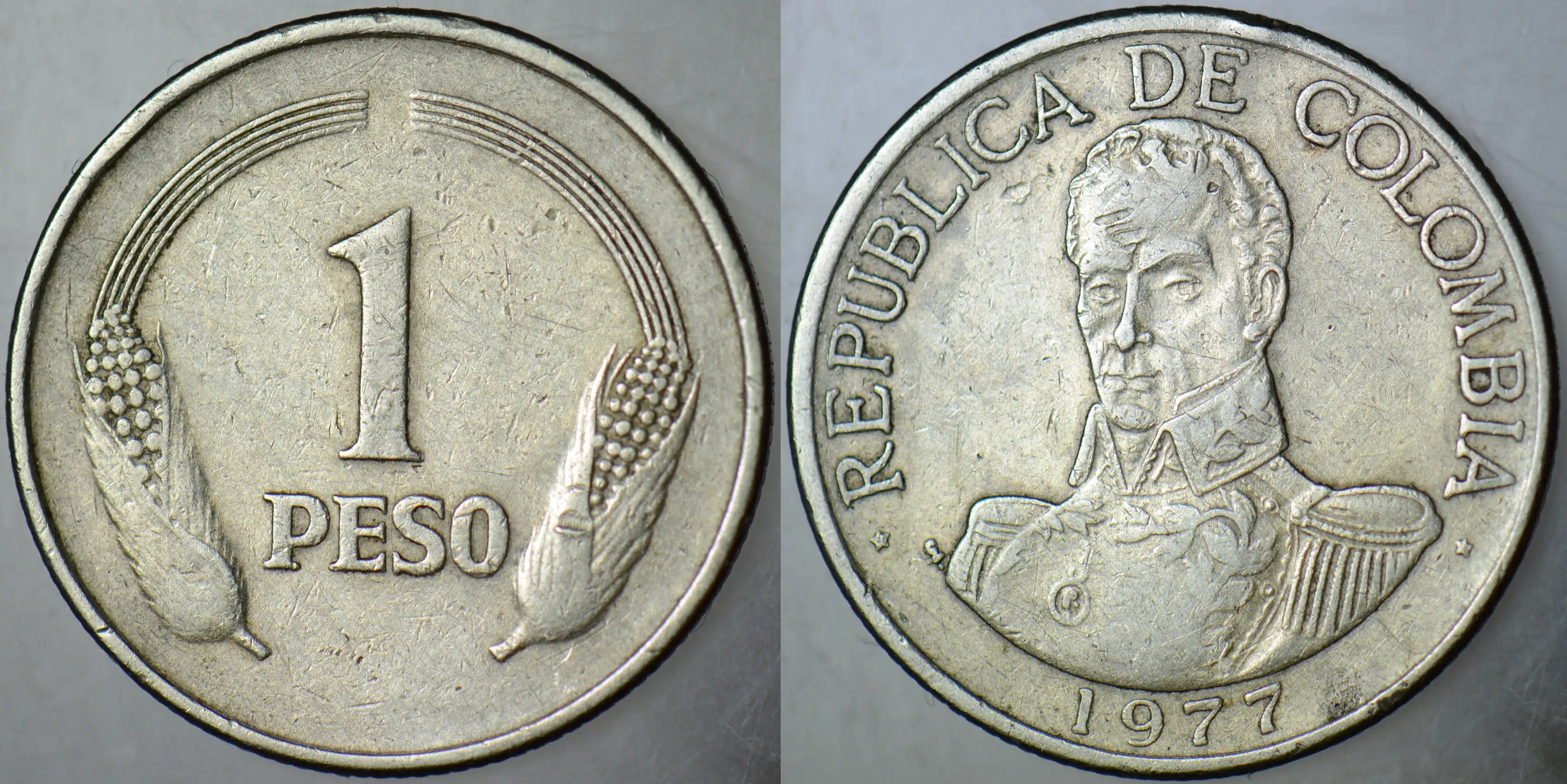KOLOMBİYA 1 PESO 1977.