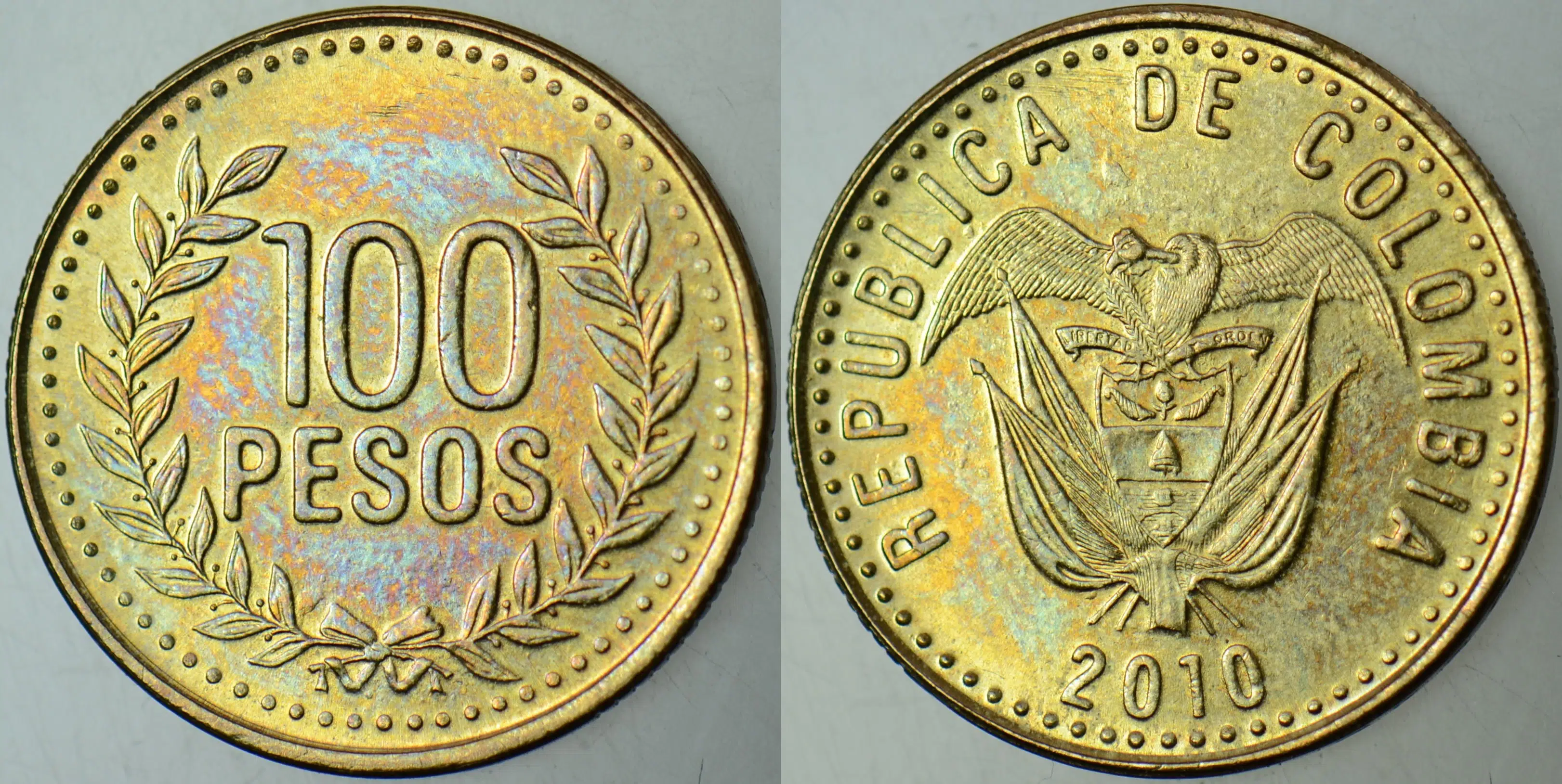 KOLOMBİYA 100 PESO 2010 ÇİLALTI+.