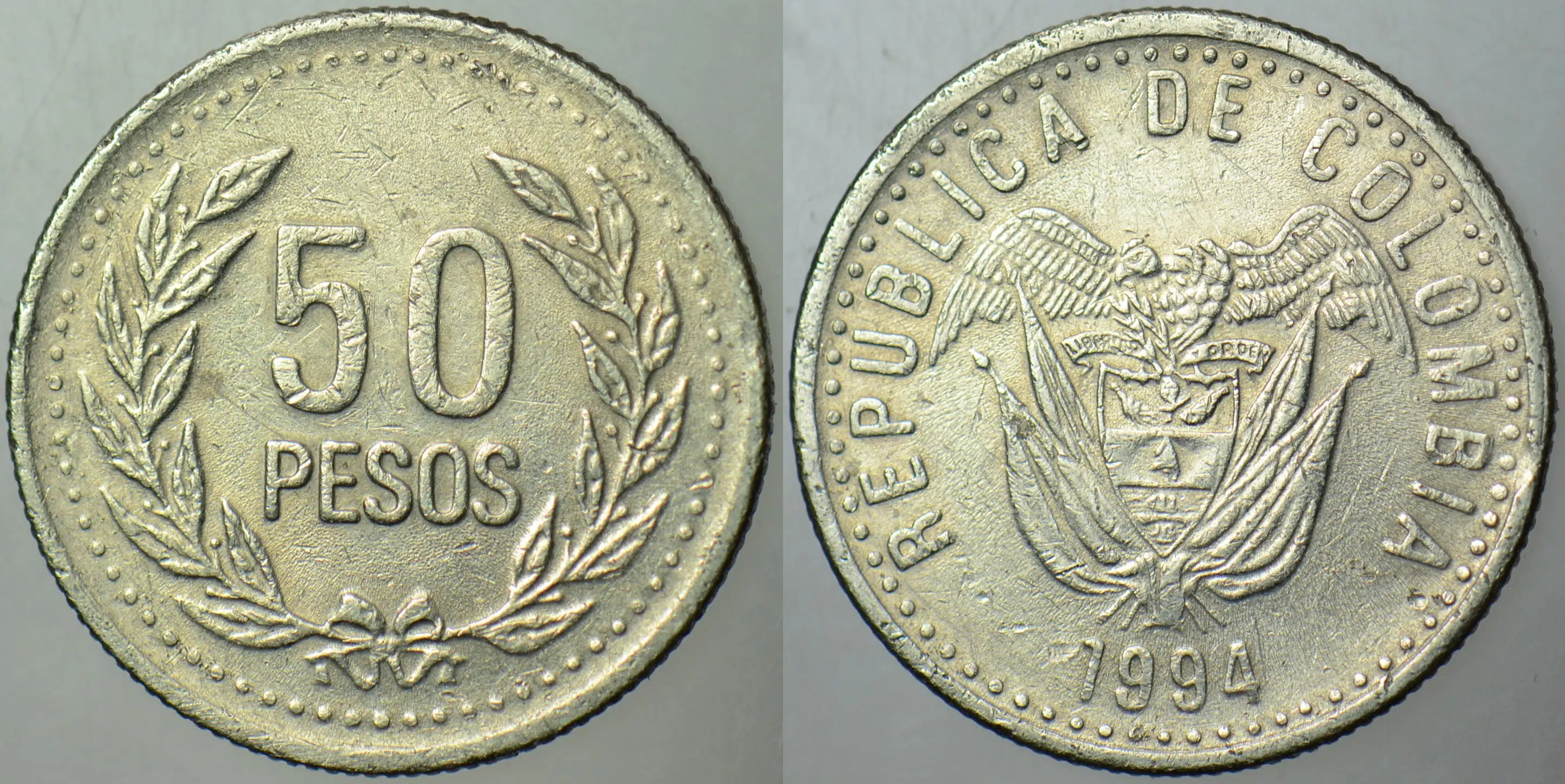 KOLOMBİYA 50 PESO 1994.