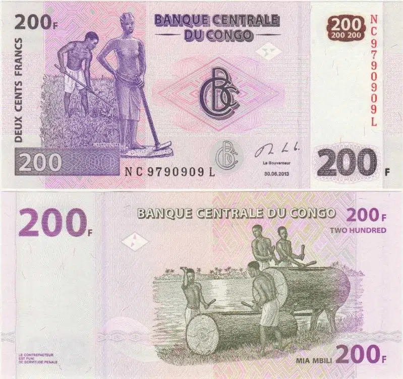 KONGO 200 FRANK 2013 TOMRUK İŞÇİLERİ VE ÇİFTÇİ TEMALI. ÇİL KONDİSYON.