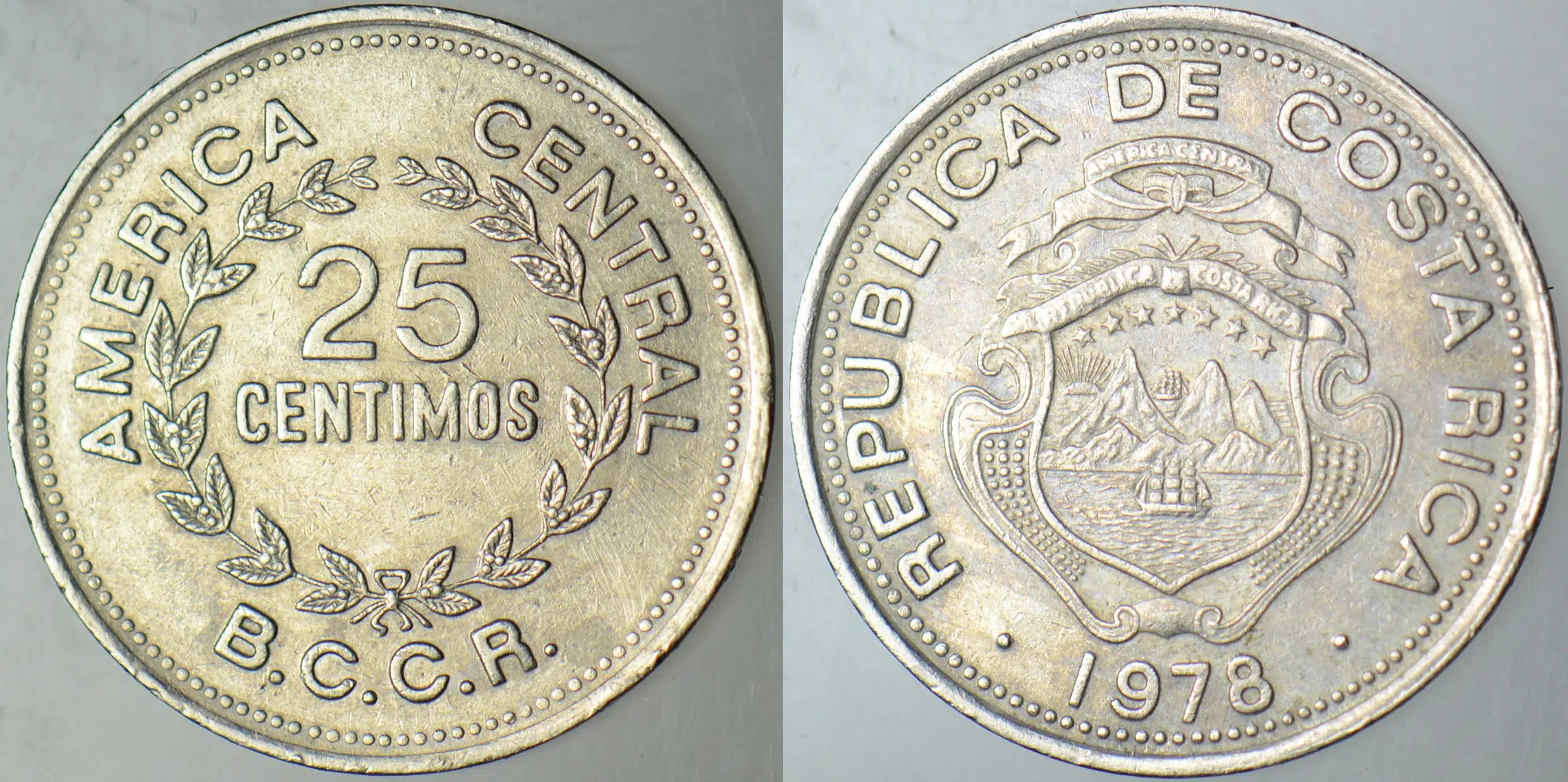 KOSTA RİKA 25 CENTİMOS 1978.