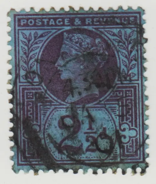 KRALİÇE VICTORIA 2,5 PENNY DAMGALI PUL 1887. BİRLEŞİK KRALLIK-İNGİLTERE.