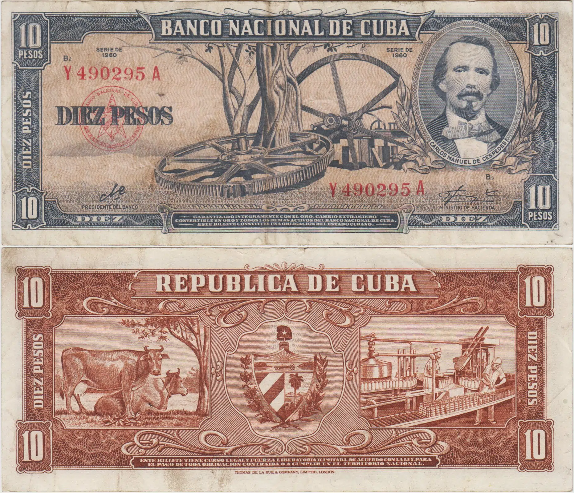 KÜBA 10 PESO 1960 CHE GUEVARA İMZALI. ÇOK TEMİZ+