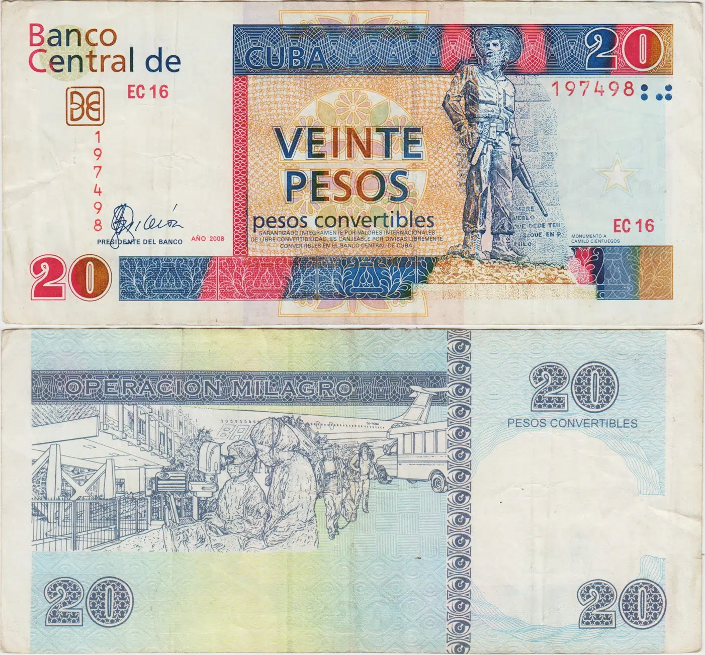 KÜBA 20 PESO 2008 KONVERTIBL PESO. ÇOK TEMİZ.