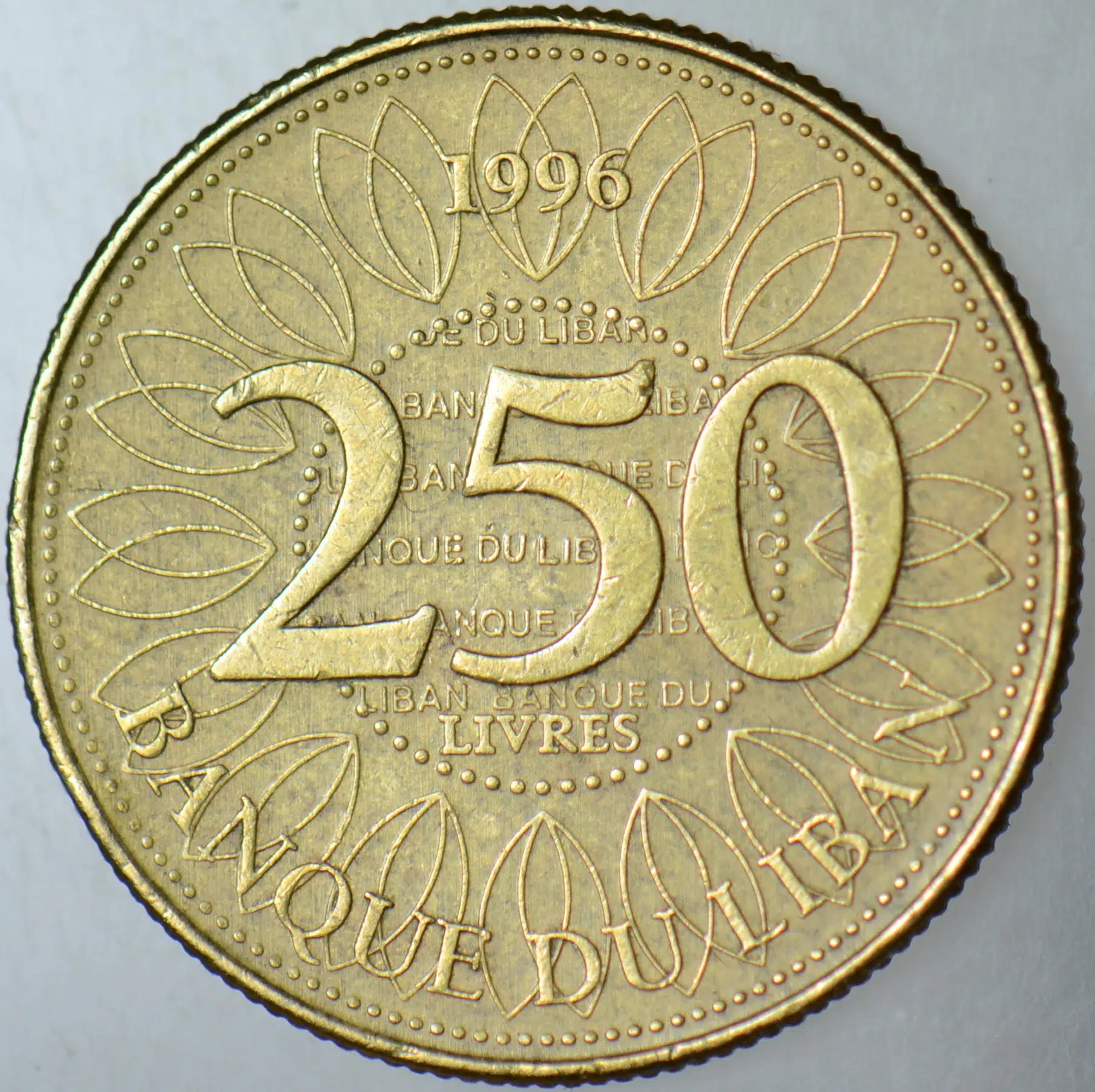 LÜBNAN 250 LIVRE 1996.