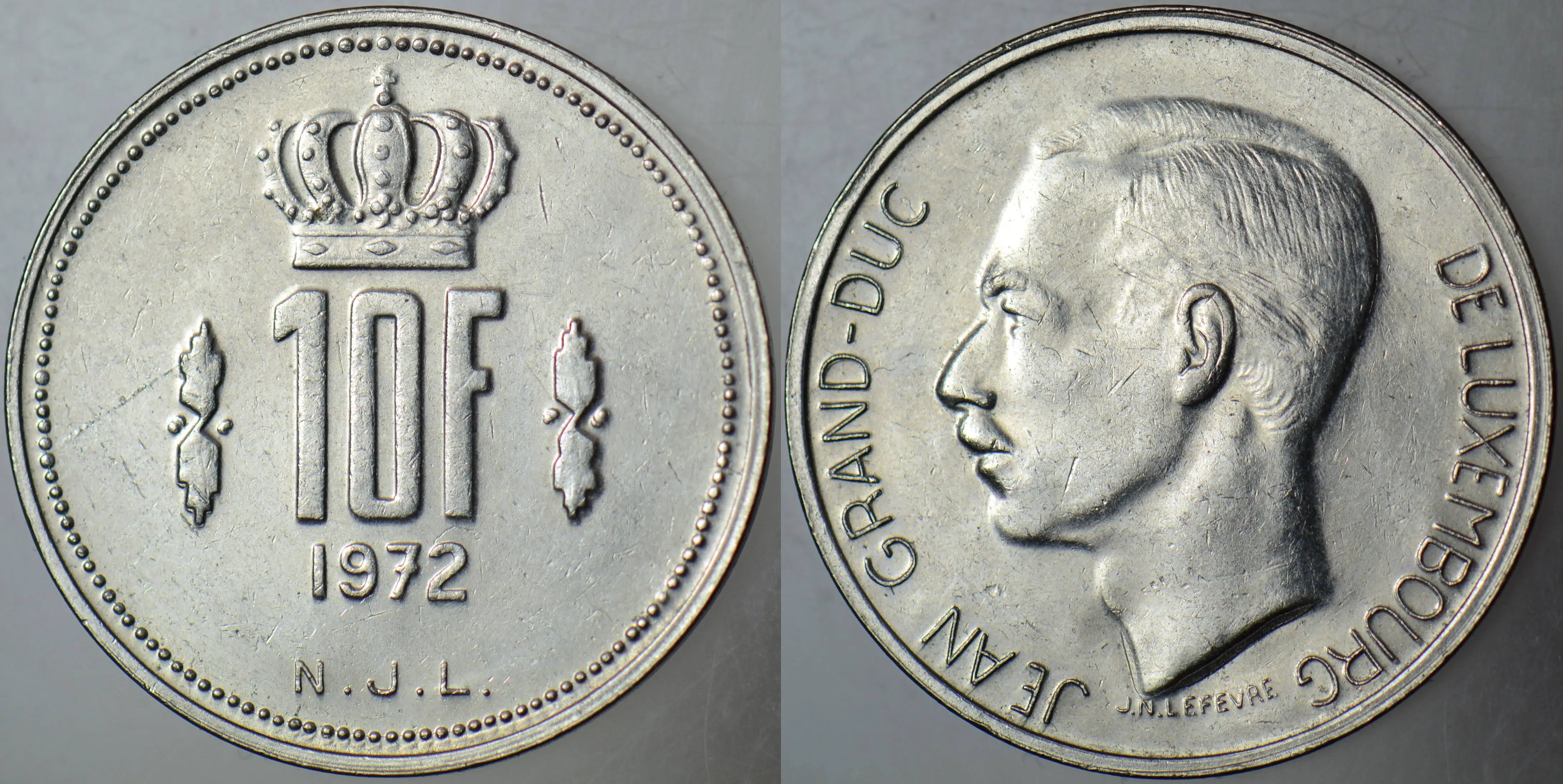 LÜKSEMBURG 10 FRANK 1972.