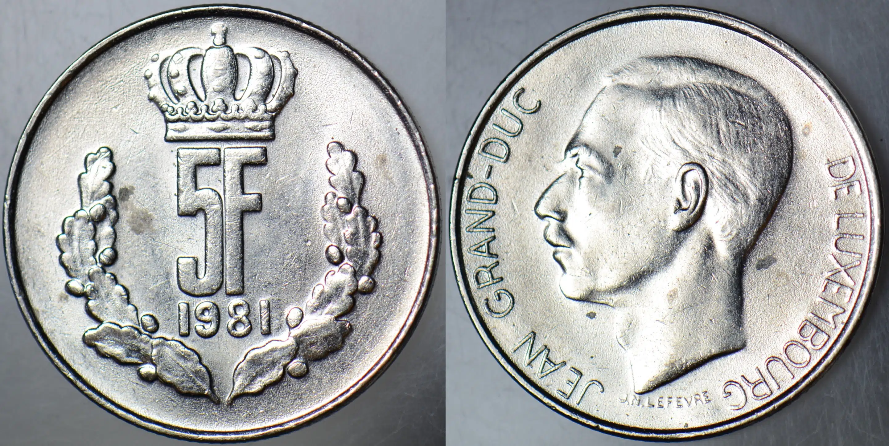 LÜKSEMBURG 5 FRANK 1981 ÇİL(-)
