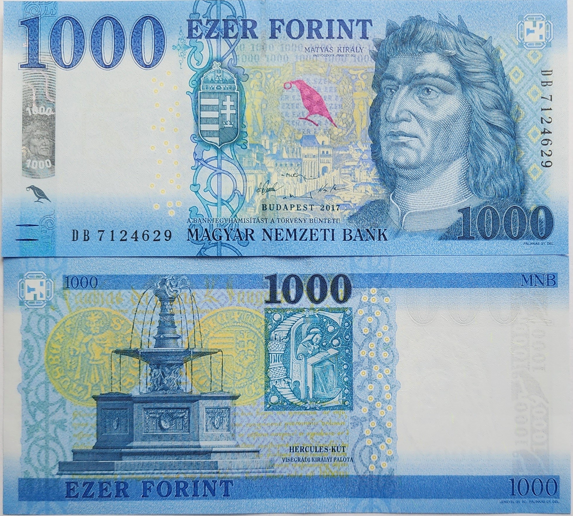 MACARİSTAN 1000 FORİNT 2017 ÇİL KONDİSYON.
