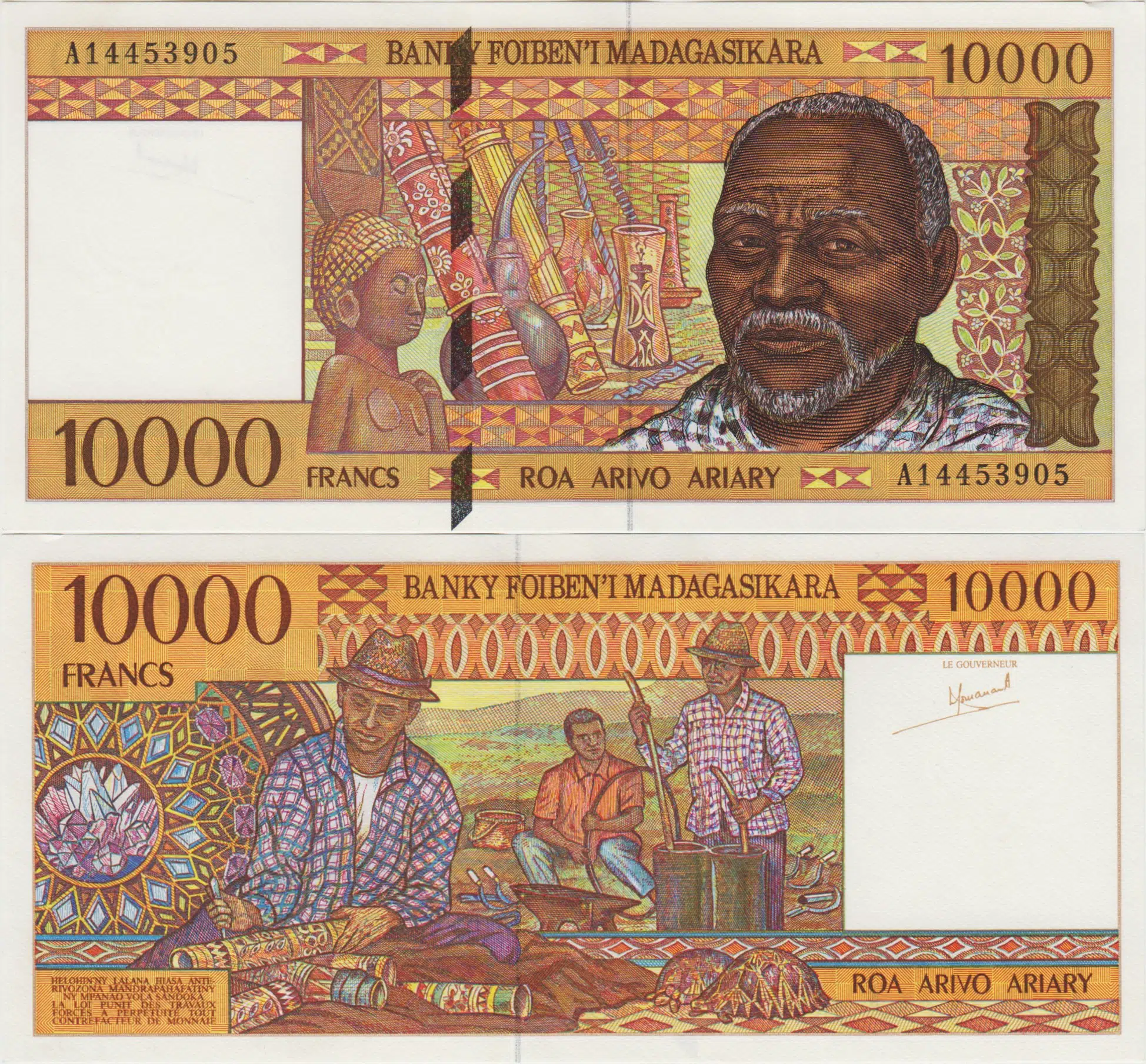 MADAGASKAR 10.000 ARİARY 1995-96 ÇİL.