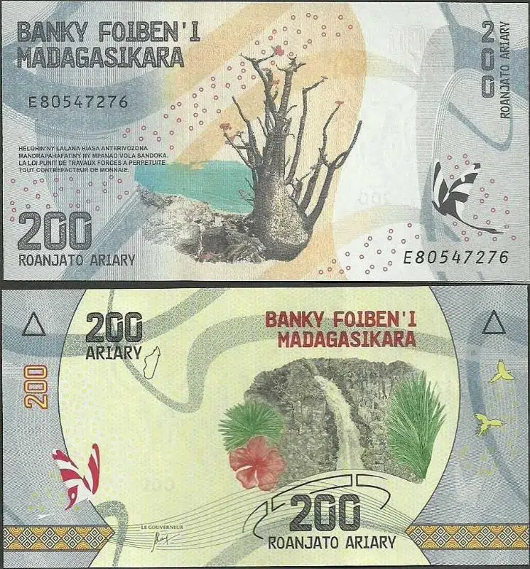 MADAGASKAR 200 ARİARY 2017 ÇİL KONDİSYON.