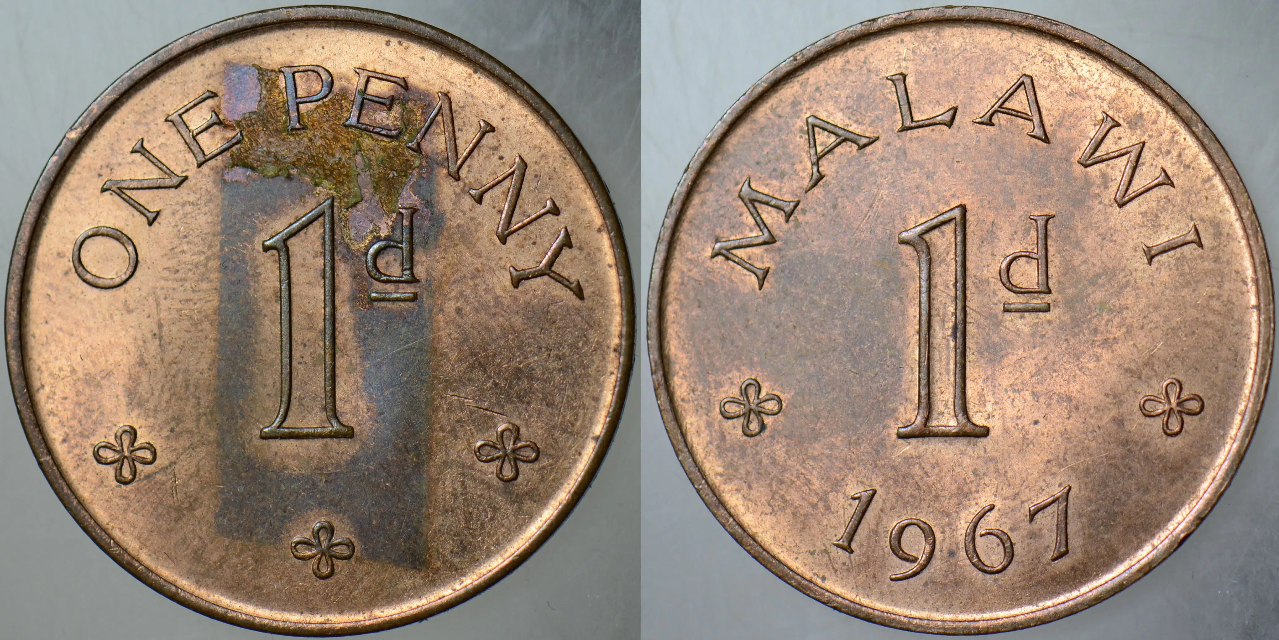 MALAVİ 1 PENNY 1967 MALAWİ ÇİLALTI(-)