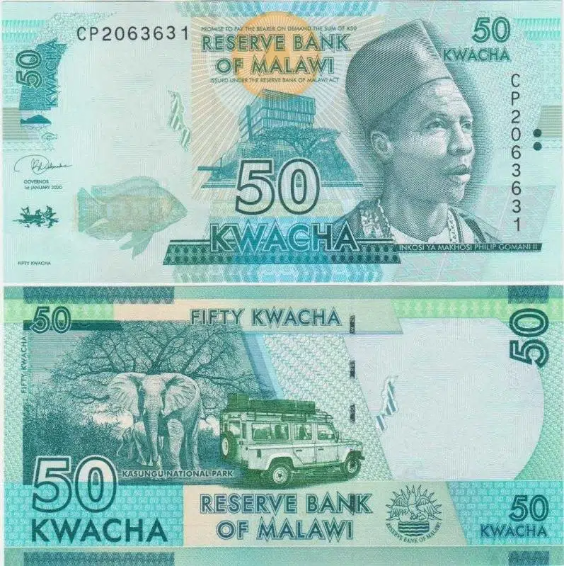 MALAVİ 50 KWACHA 2020 ÇİL KONDİSYON.