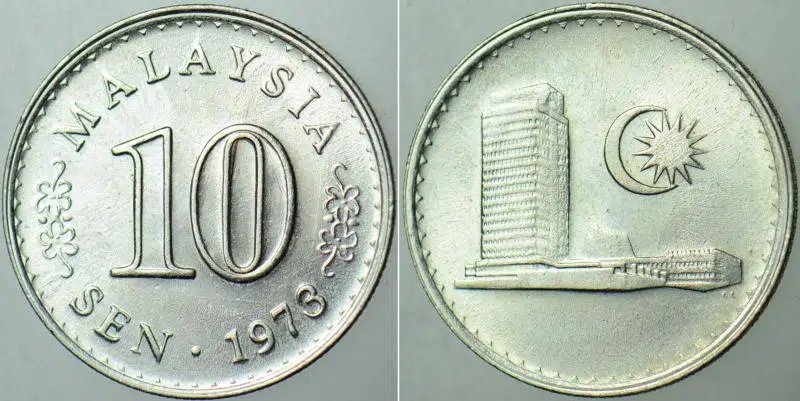 MALEZYA 10 SEN 1973 ÇİL KONDİSYON.