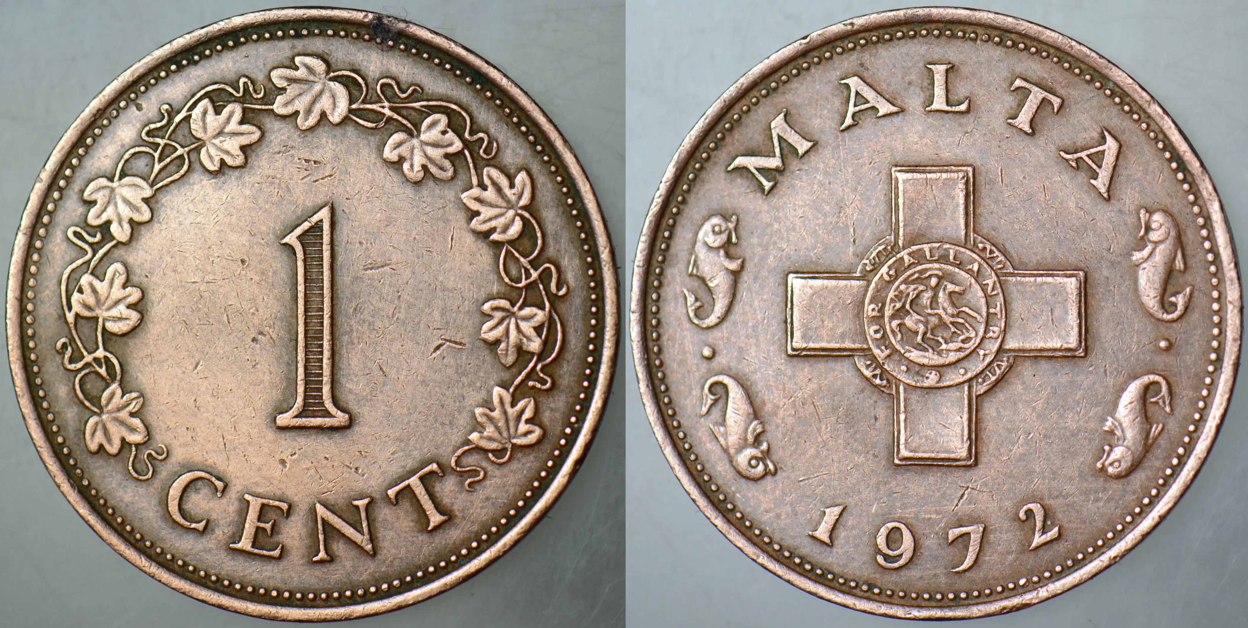 MALTA 1 CENT 1972.