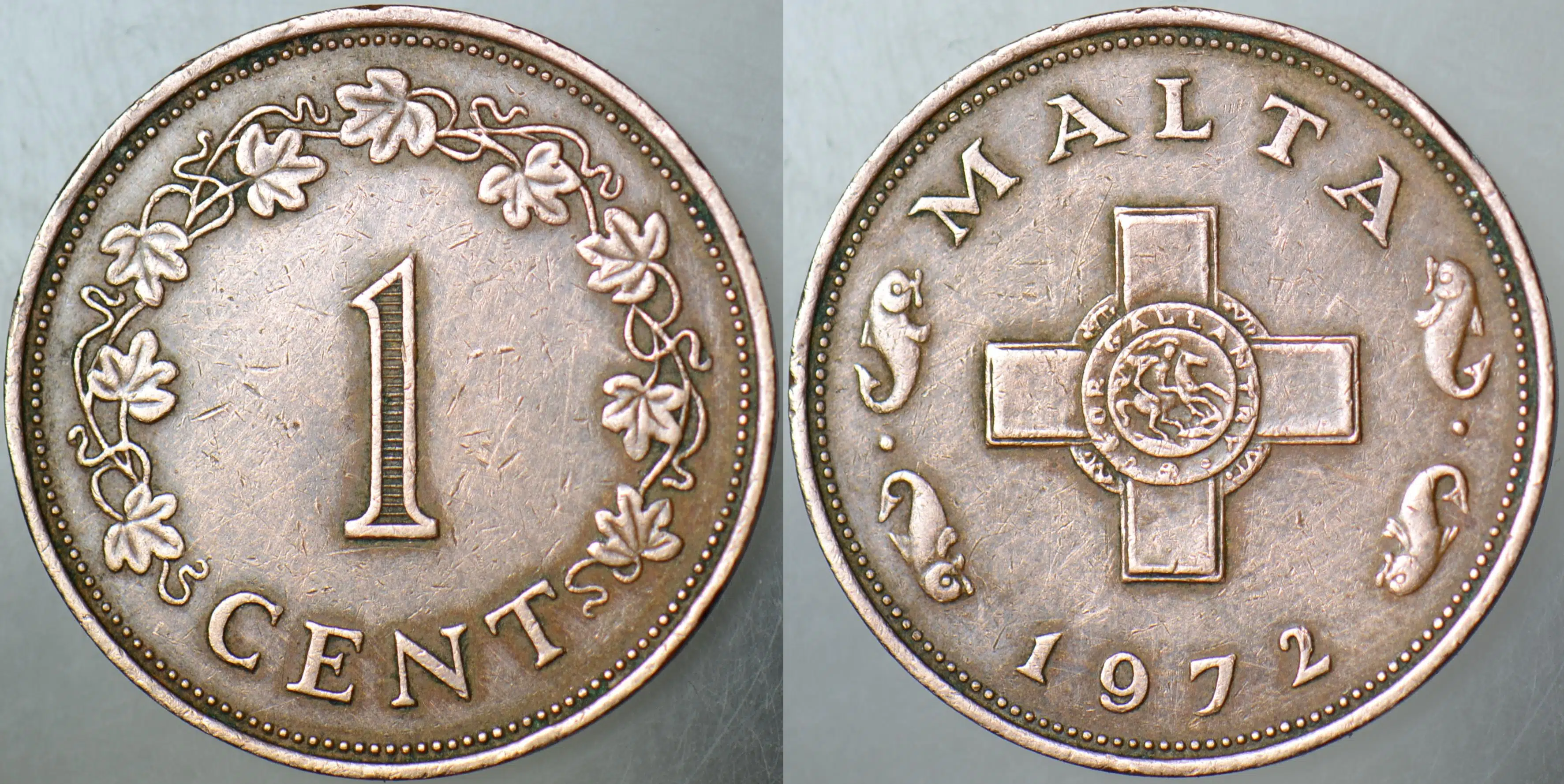 MALTA 1 CENT 1972.