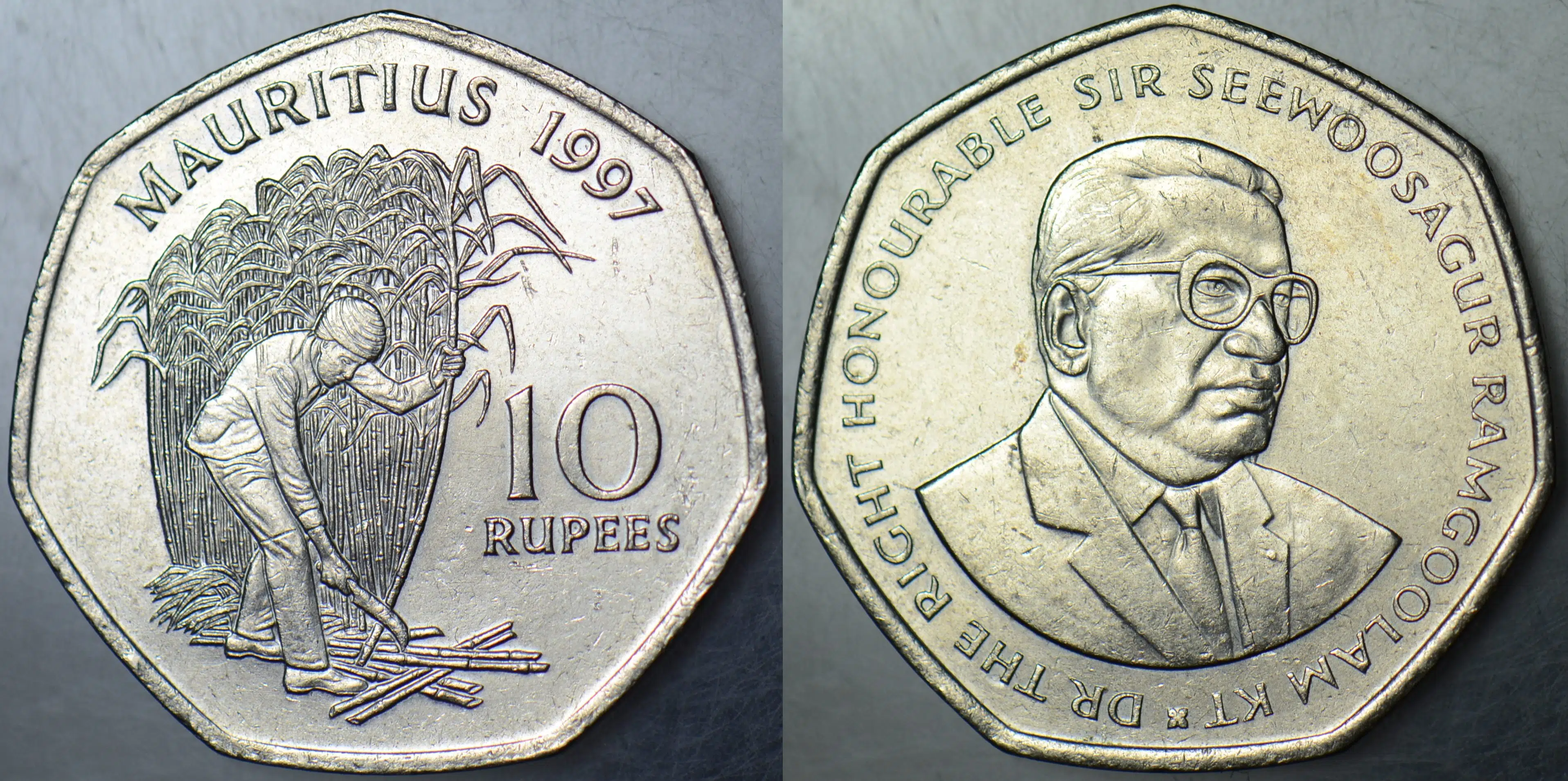 MAURİTİUS 10 RUPİ 1997 ÇİLALTI.