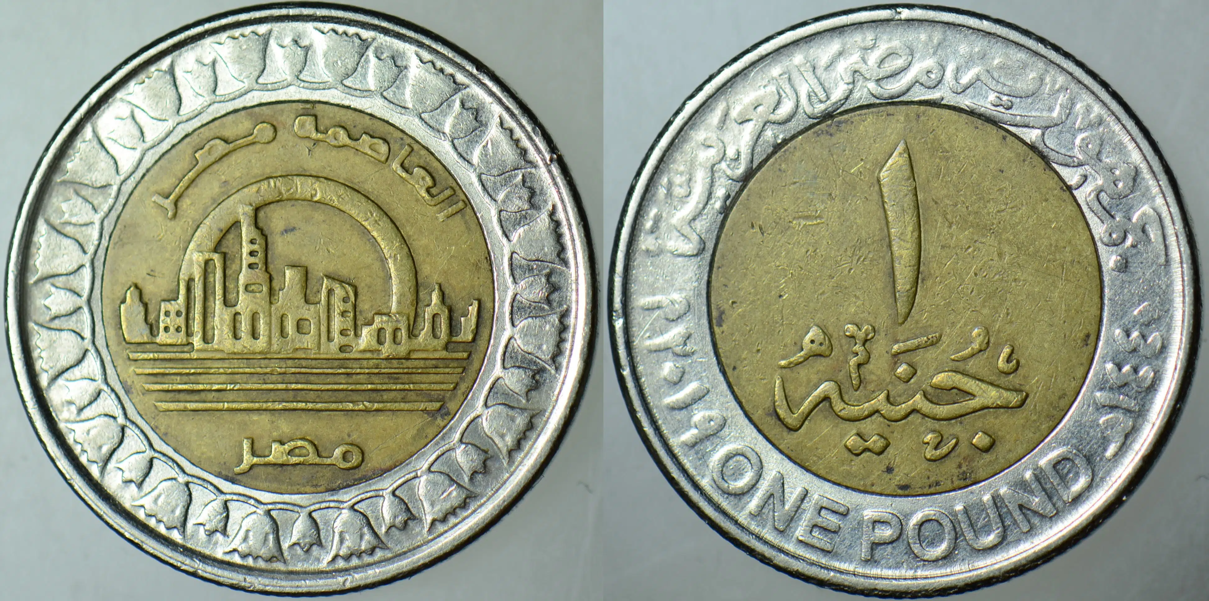 MISIR 1 POUND 2019 SİRKÜLASYON HATIRA-YENİ BAŞKENT TEMALI. BİMETAL.