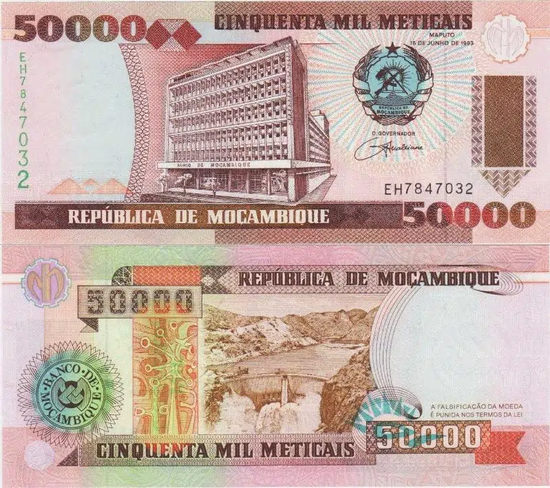 MOZAMBİK 50.000 METICAIS 1993 ÇİL.