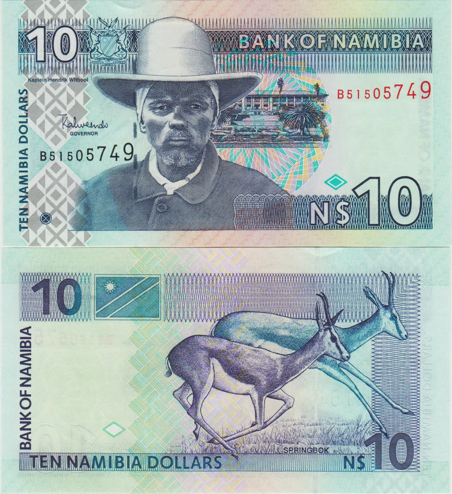 NAMİBYA 10 DOLAR 2001 KESELİ CEYLAN TEMALI. ÇİL KONDİSYON.