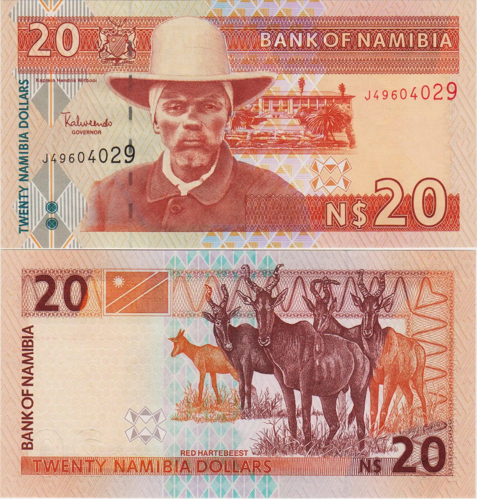NAMİBYA 20 DOLAR 2002 ÇİL.