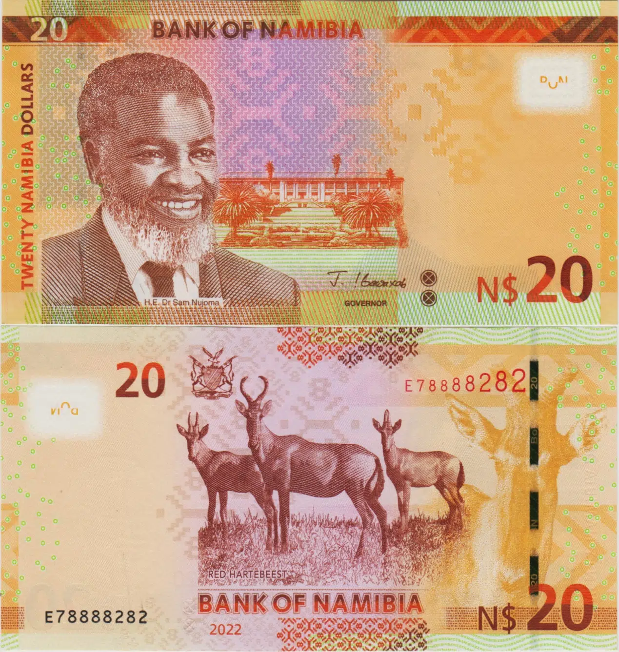 NAMİBYA 20 DOLAR 2022 ÇİL.