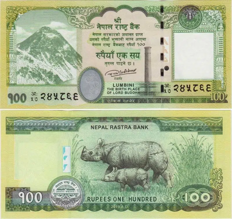 NEPAL 100 RUPİ 2019 ASYA GERGEDANI TEMALI. ÇİL KONDİSYON.