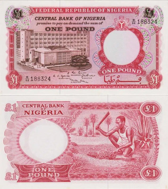 NİJERYA 1 POUND 1967. ÇİL KONDİSYON.