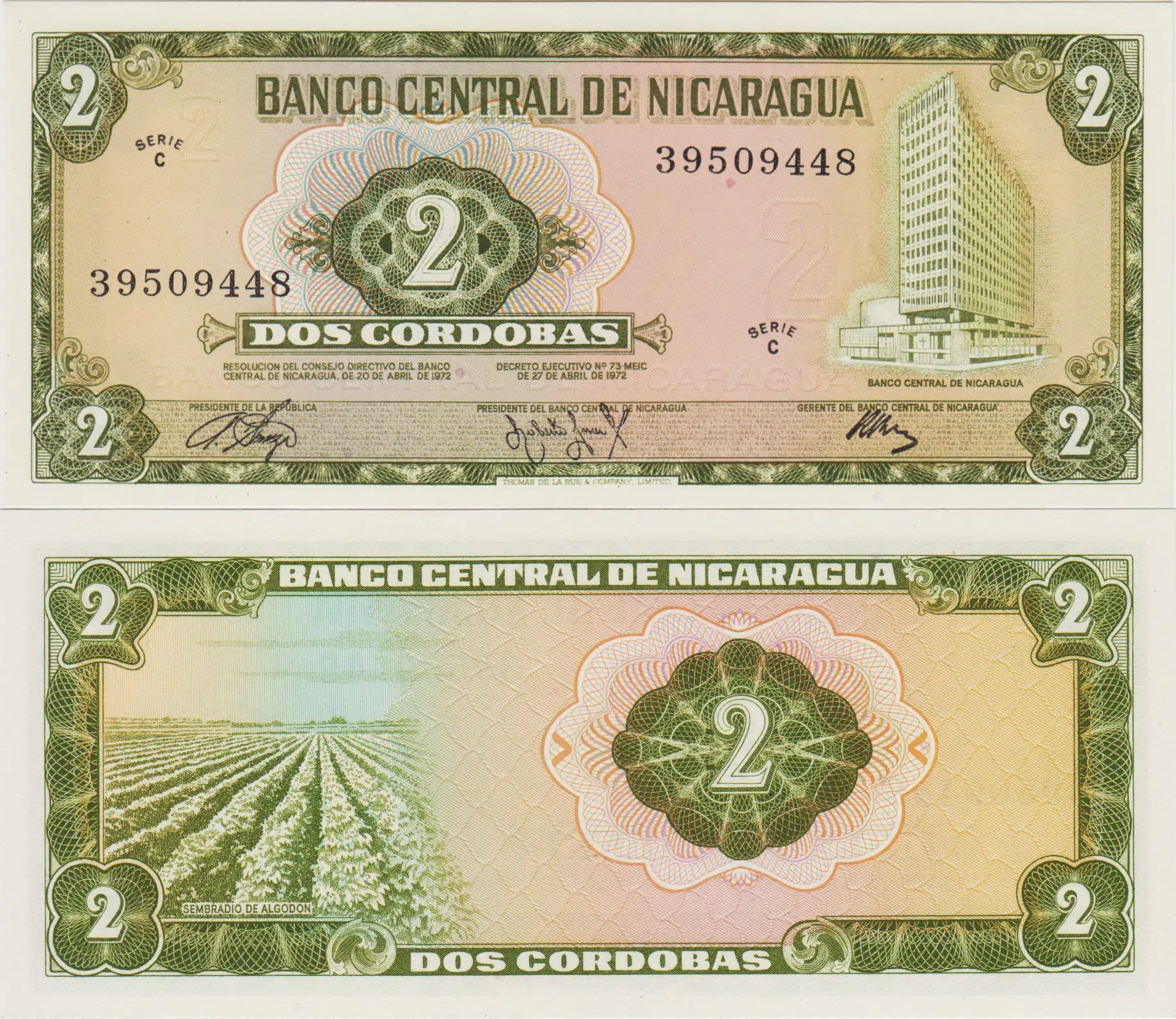 NİKARAGUA 2 KORDOBA 1972 ÇİL.