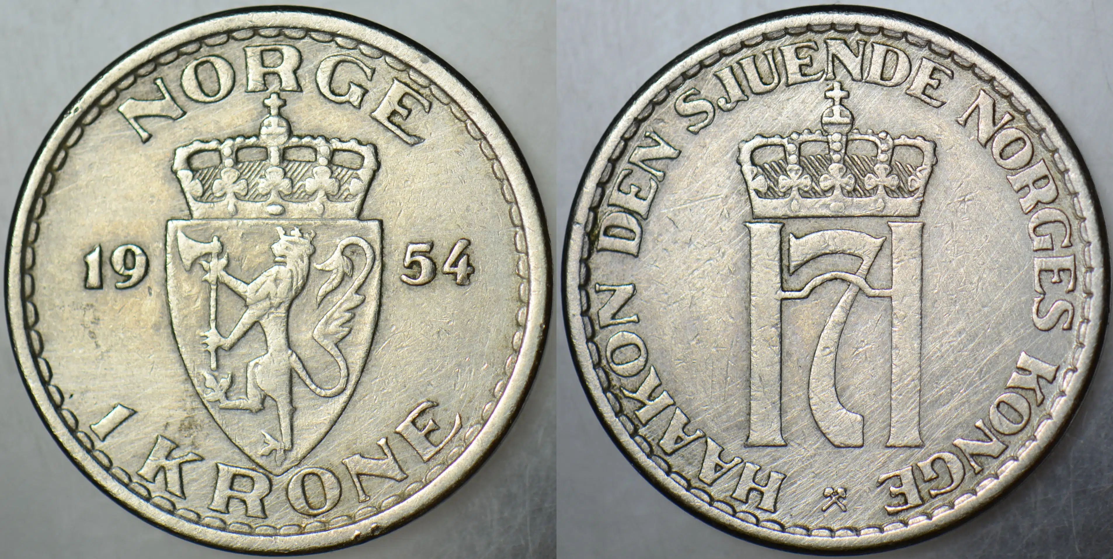 NORVEÇ 1 KRON 1954.