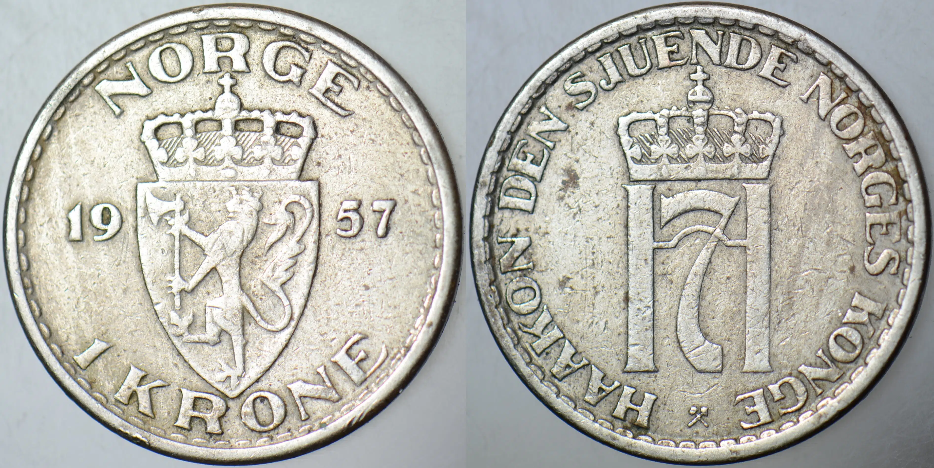 NORVEÇ 1 KRON 1957.