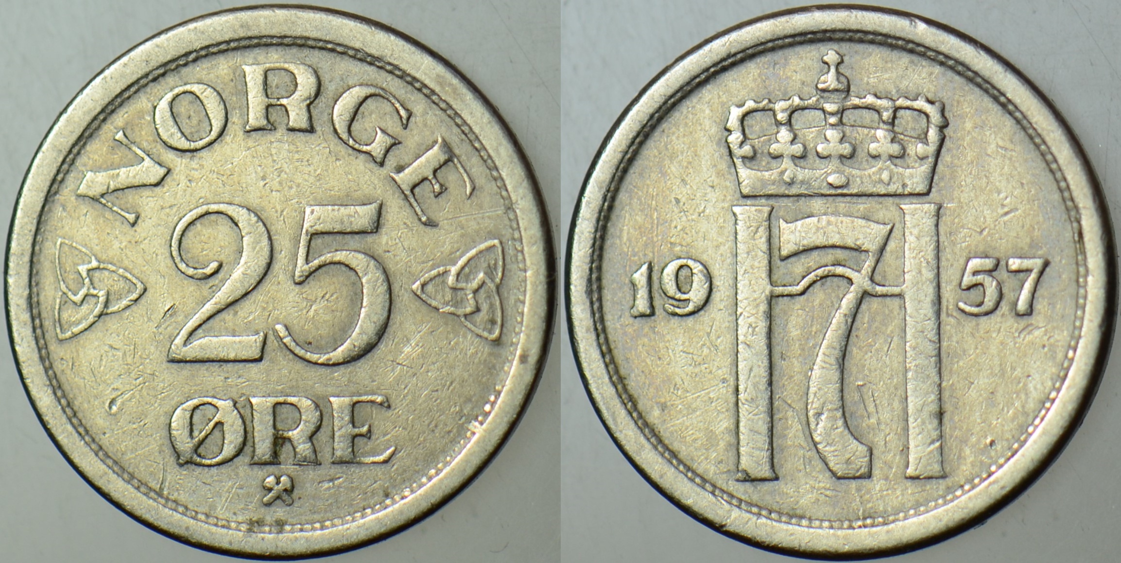 NORVEÇ 25 ÖRE 1957.