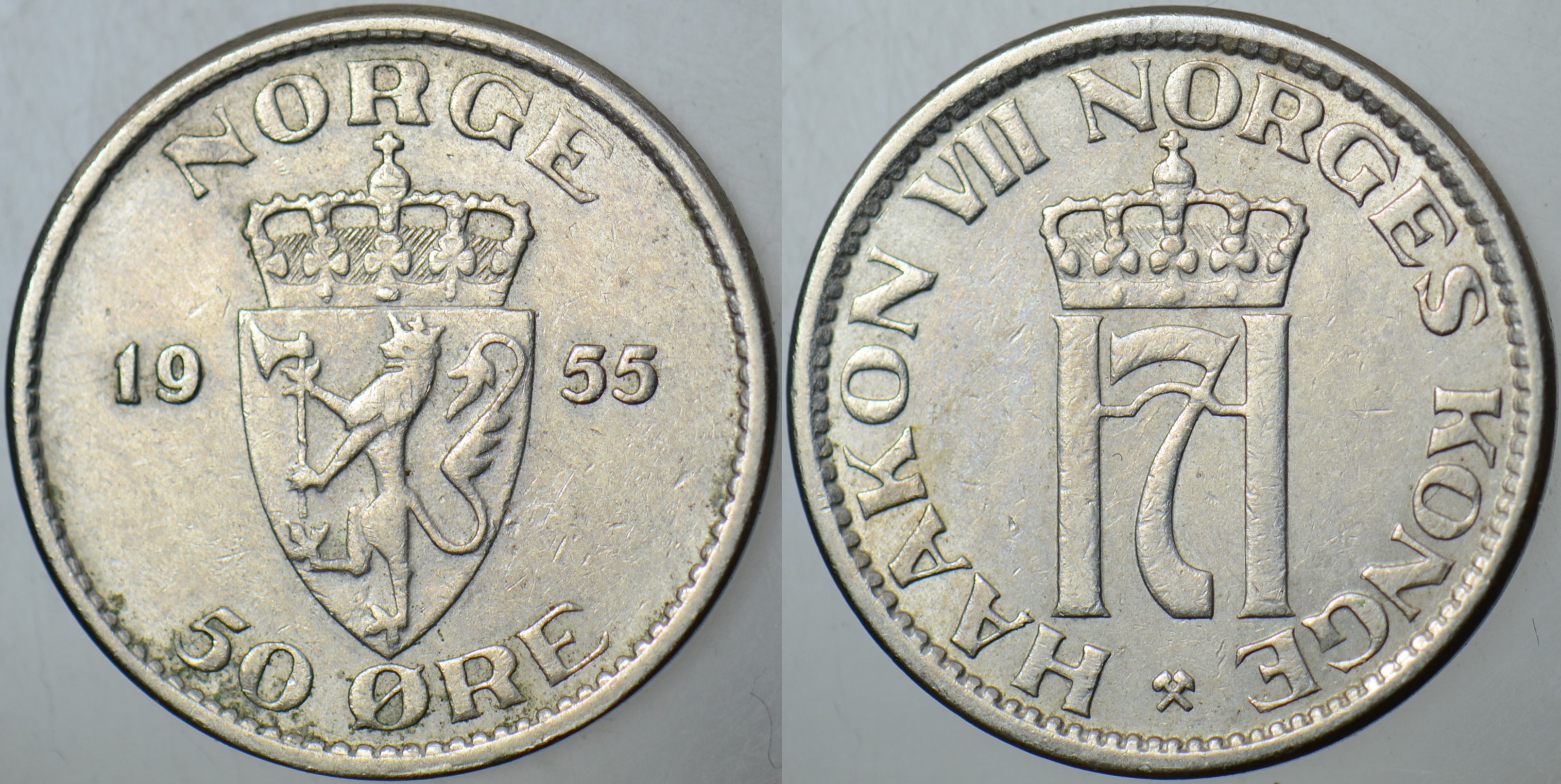 NORVEÇ 50 ÖRE 1955.